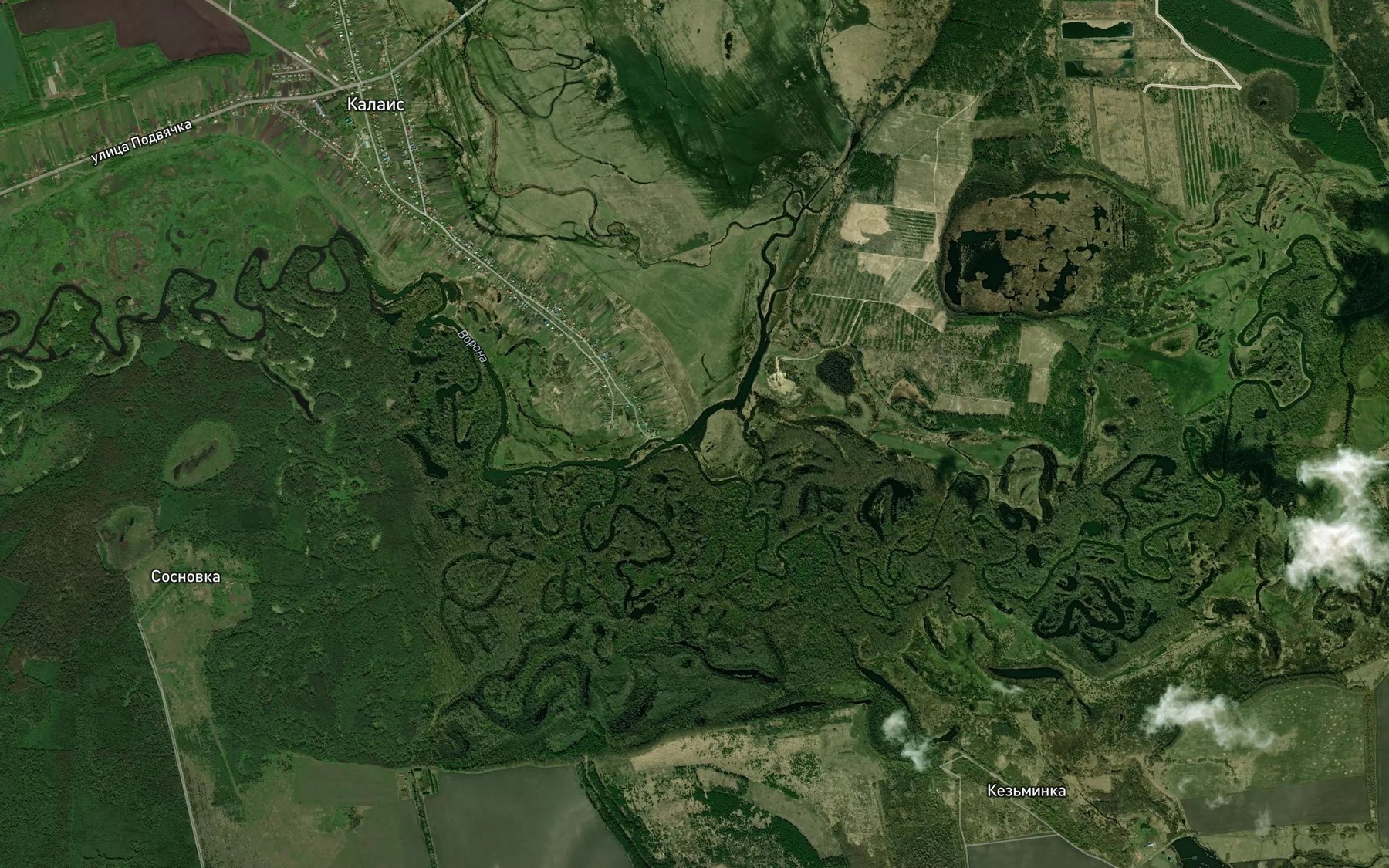 Satellite map of the Kalois