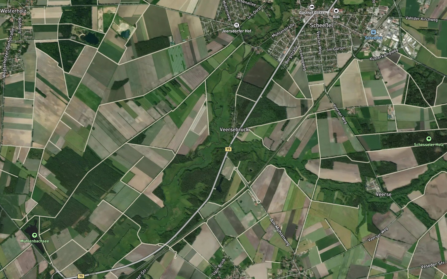 Satellite map of the Veerse