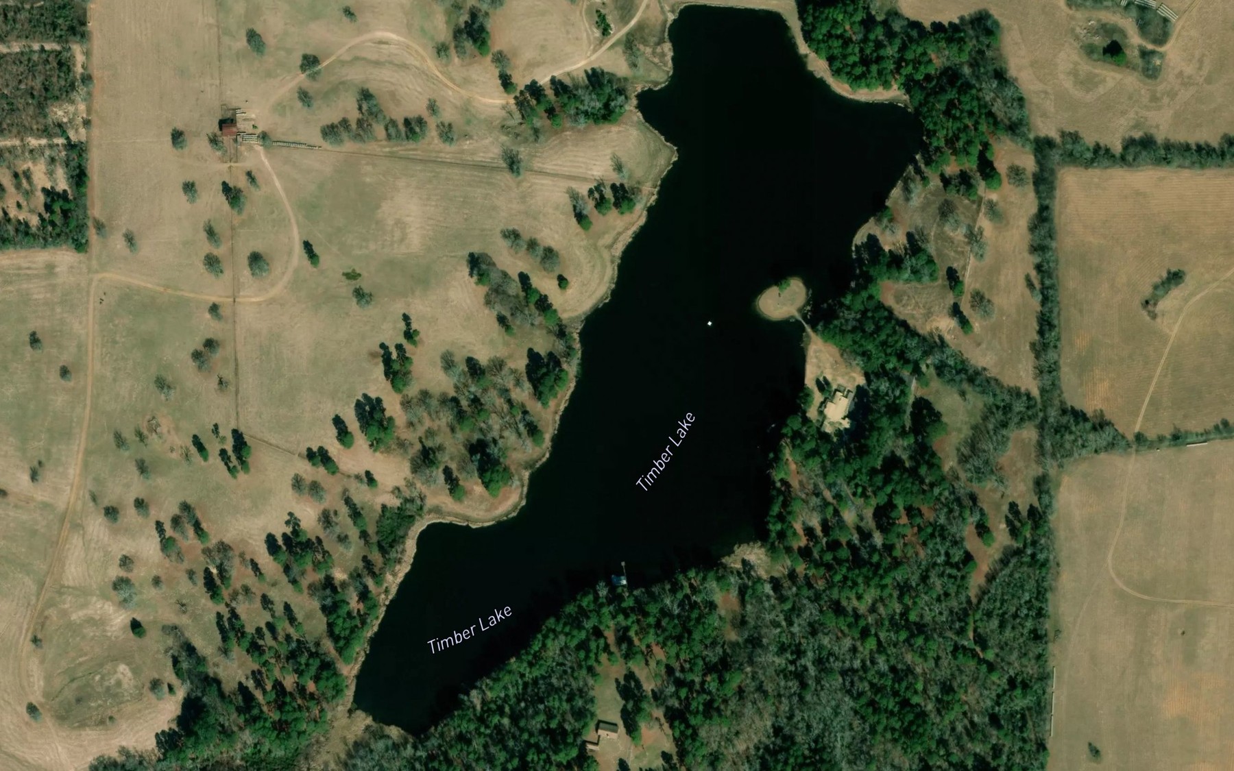 Satellite map of the Timber Lake