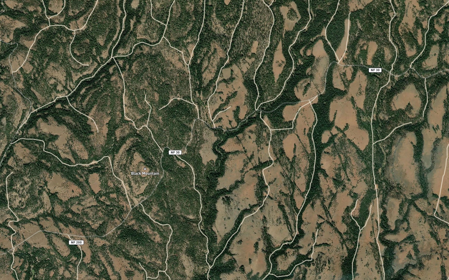 Satellite map of the East Porter Creek