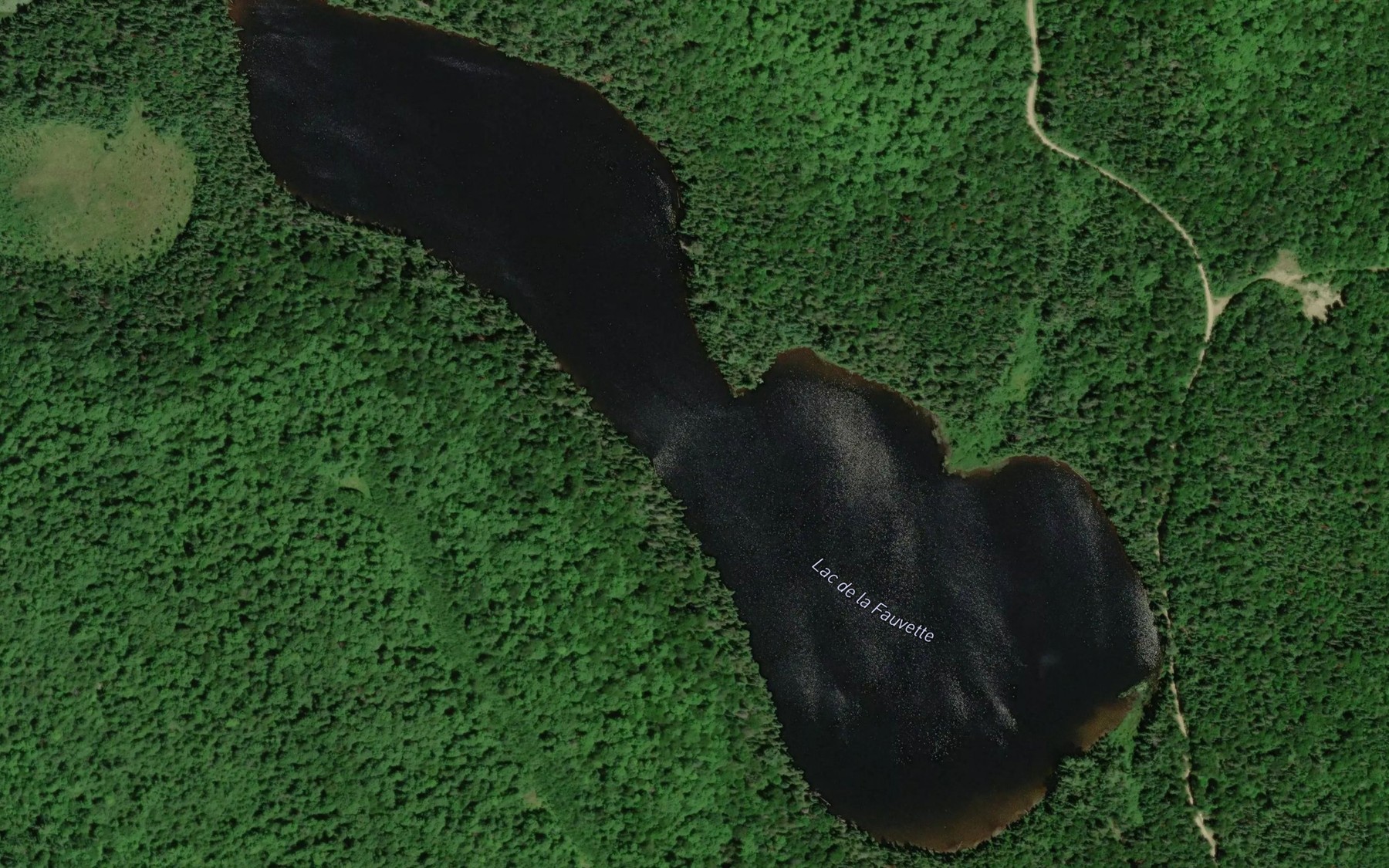 Satellite map of the Lac de la Fauvette
