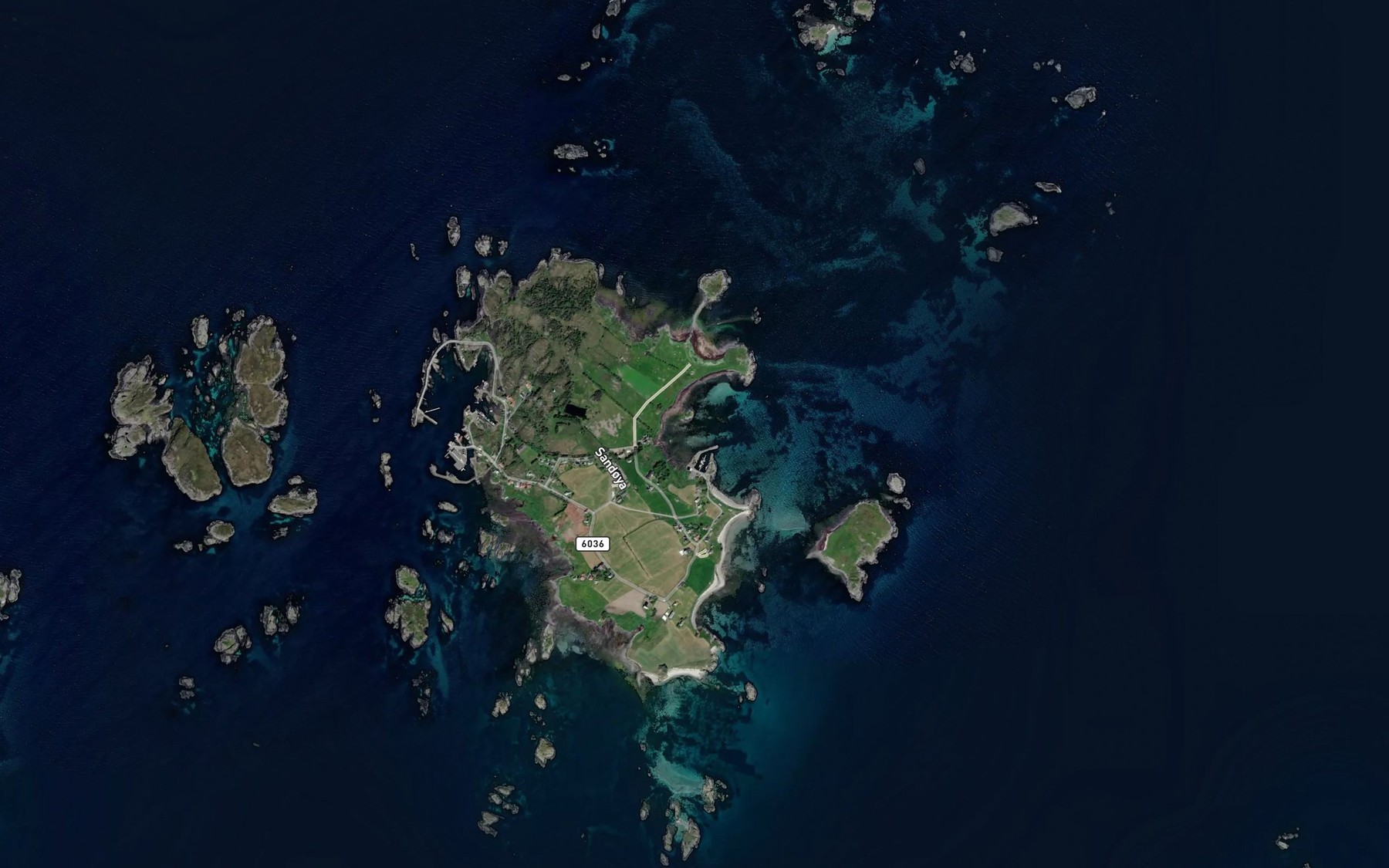 Satellite map of the Sanden