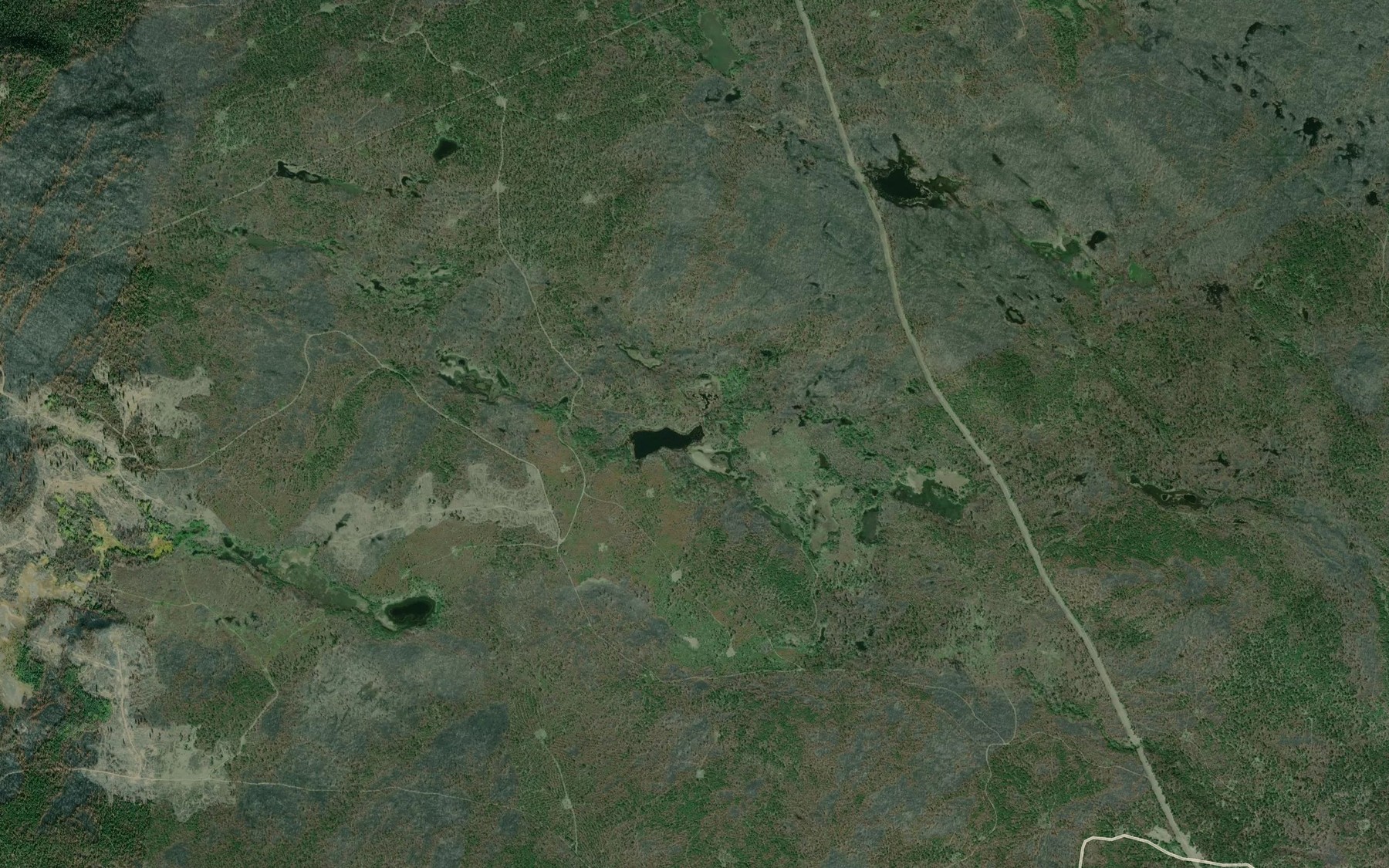 Satellite map of the East Camp Lake