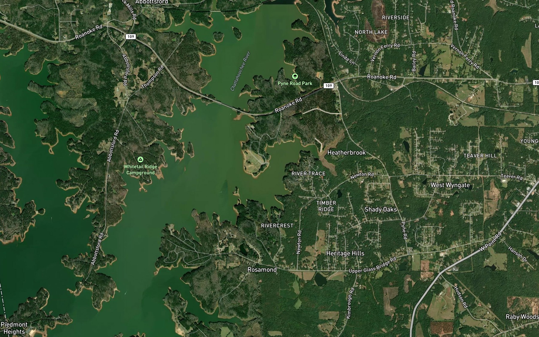 Satellite map of the Pyne Road Park Ramp