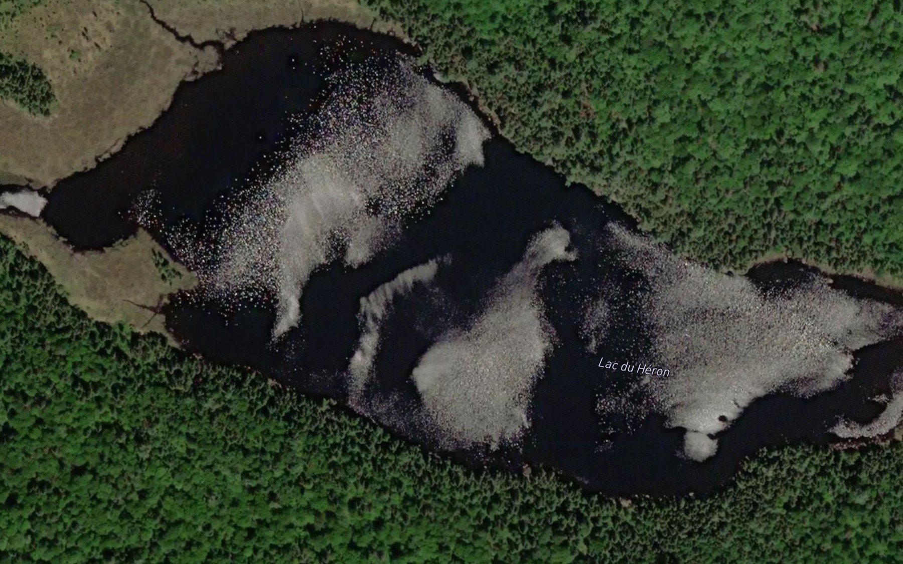 Satellite map of the Lac du Heron