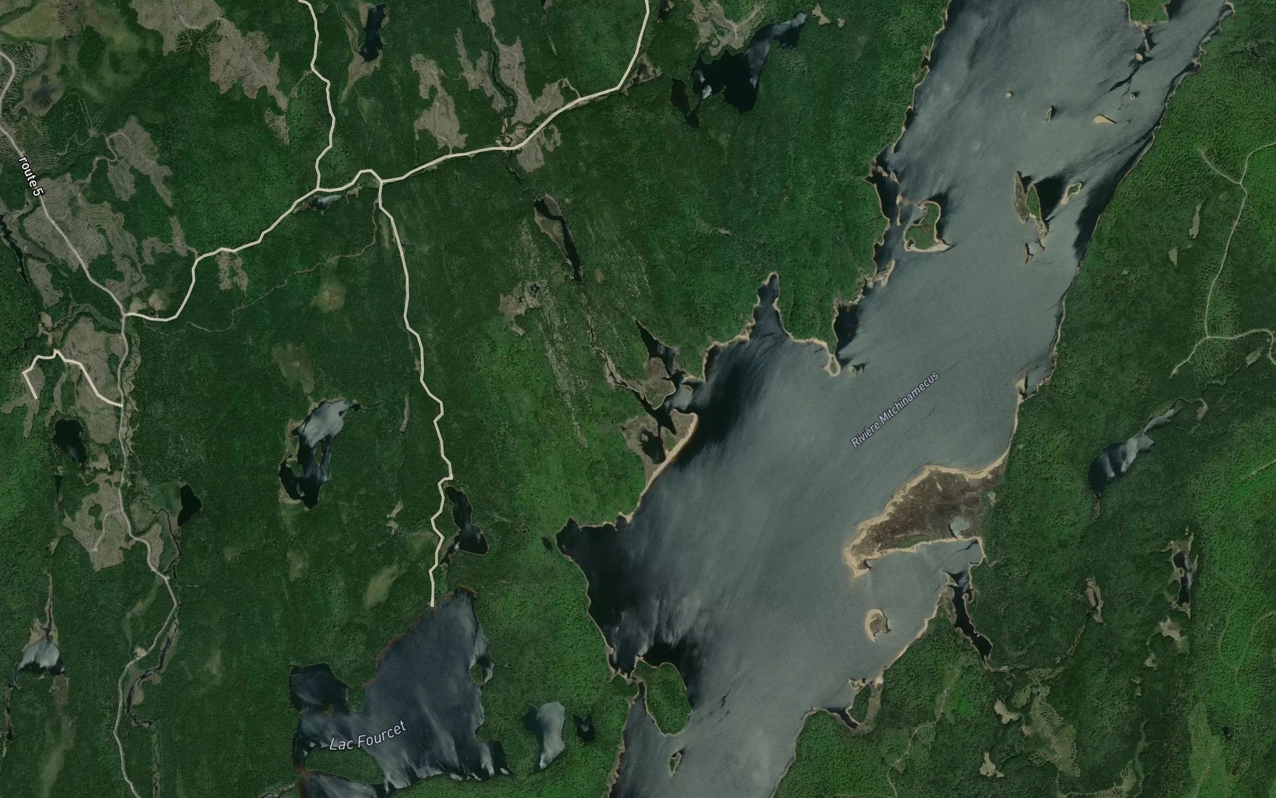 Satellite map of the Ruisseau Sand
