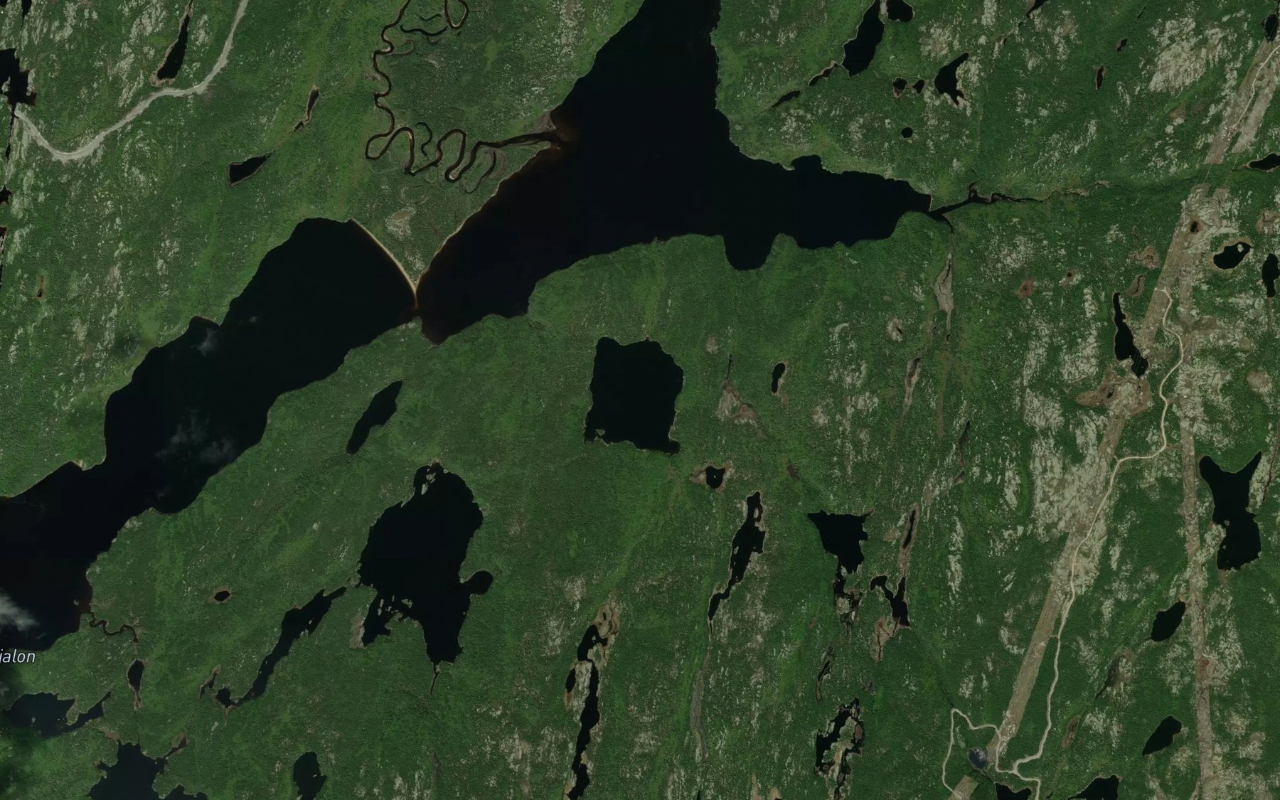 Satellite map of the Lac David