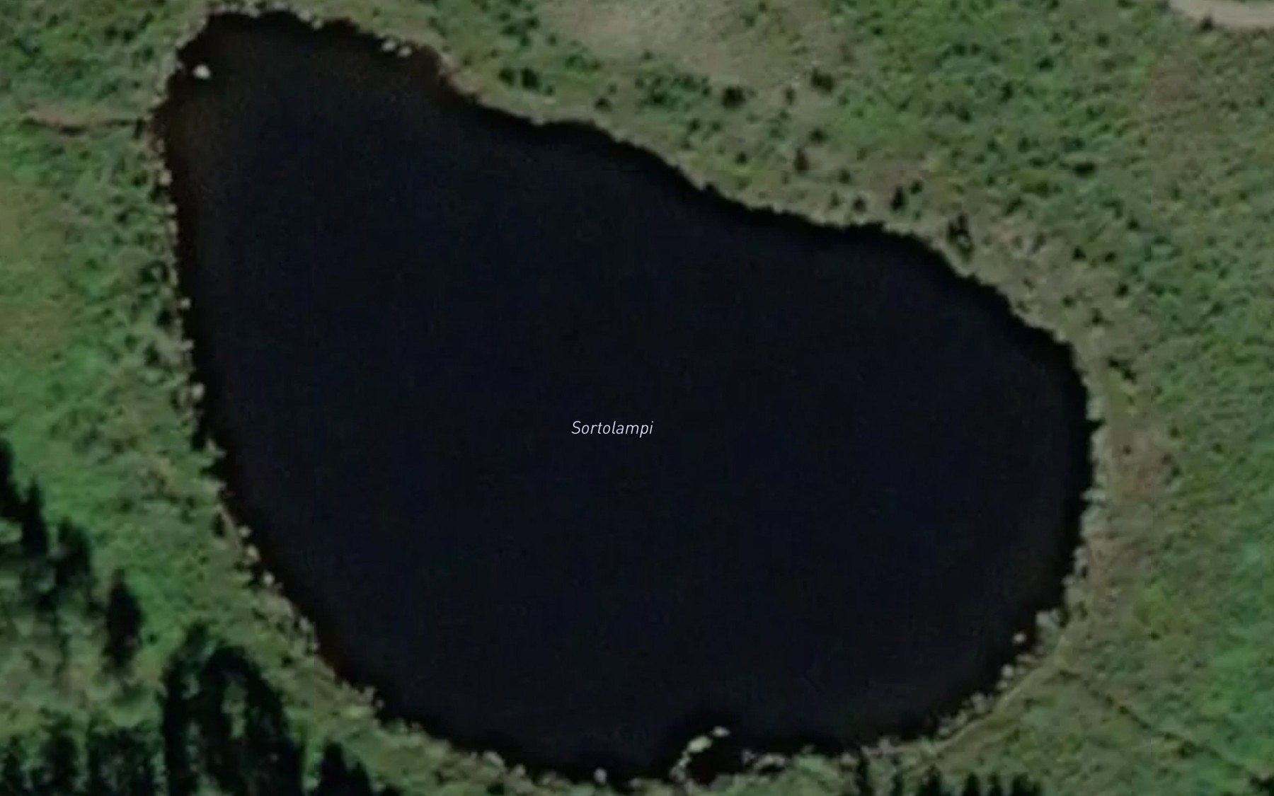 Satellite map of the Sortolampi