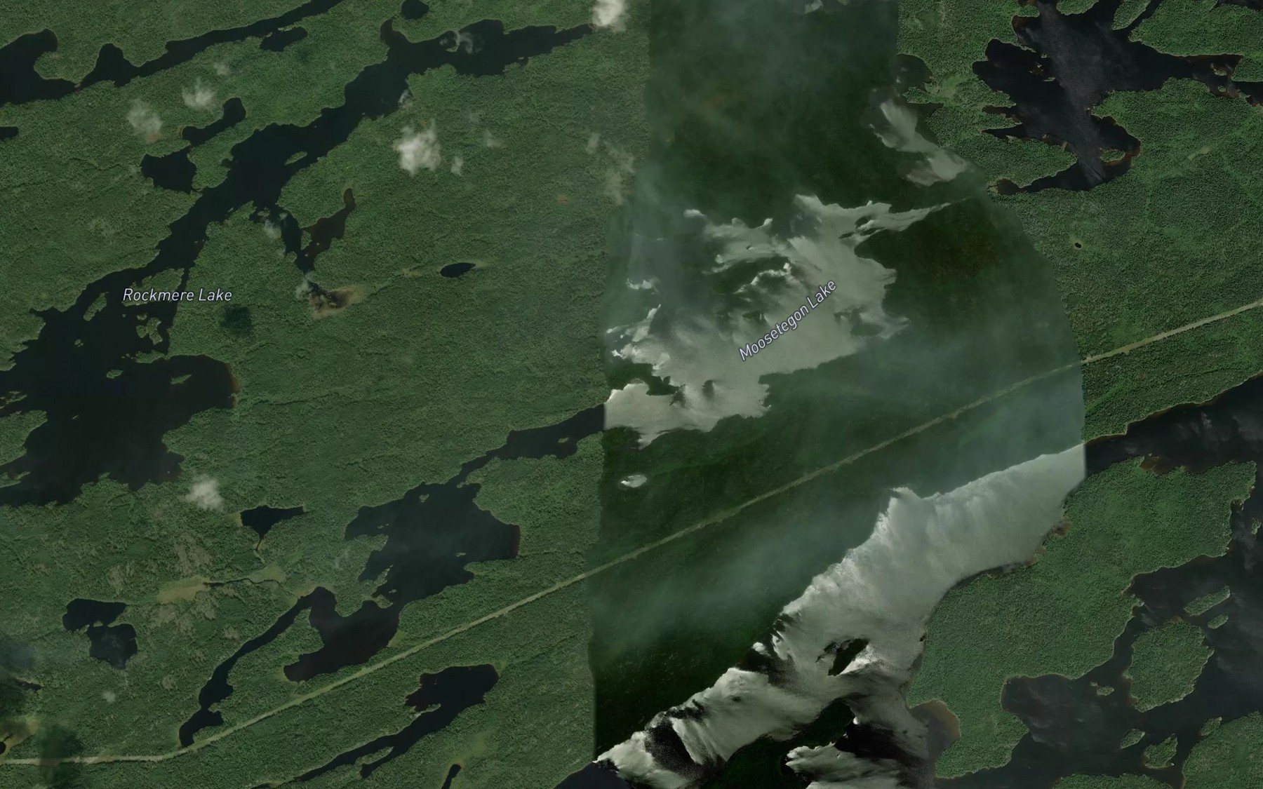 Satellite map of the Moosetegon Lake