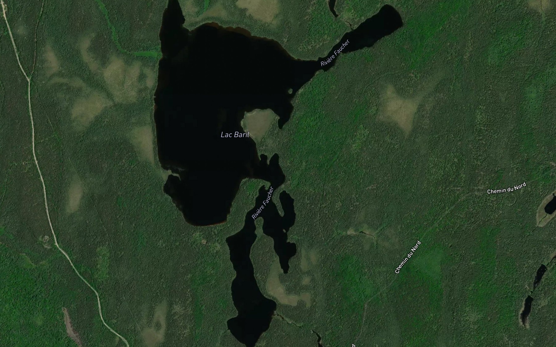 Satellite map of the Lac Baril