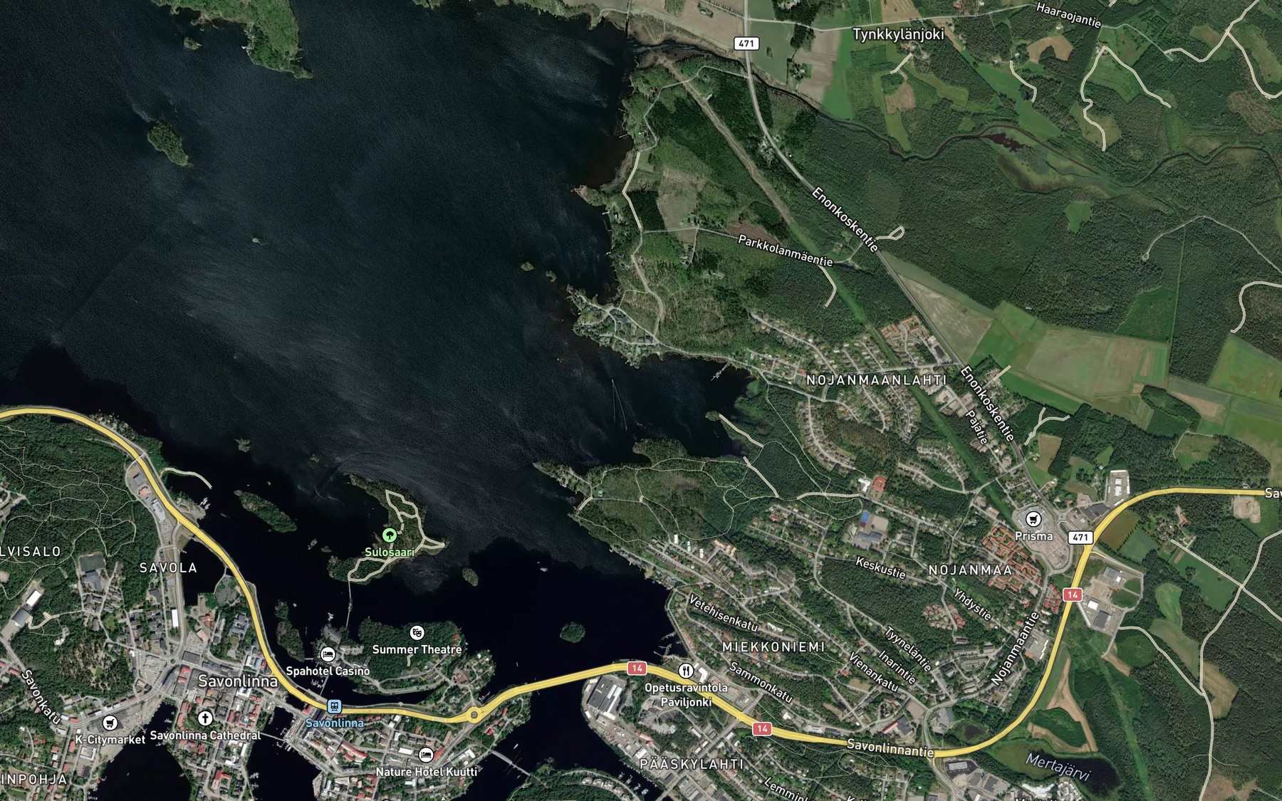 Satellite map of the Nojanmaanlahti