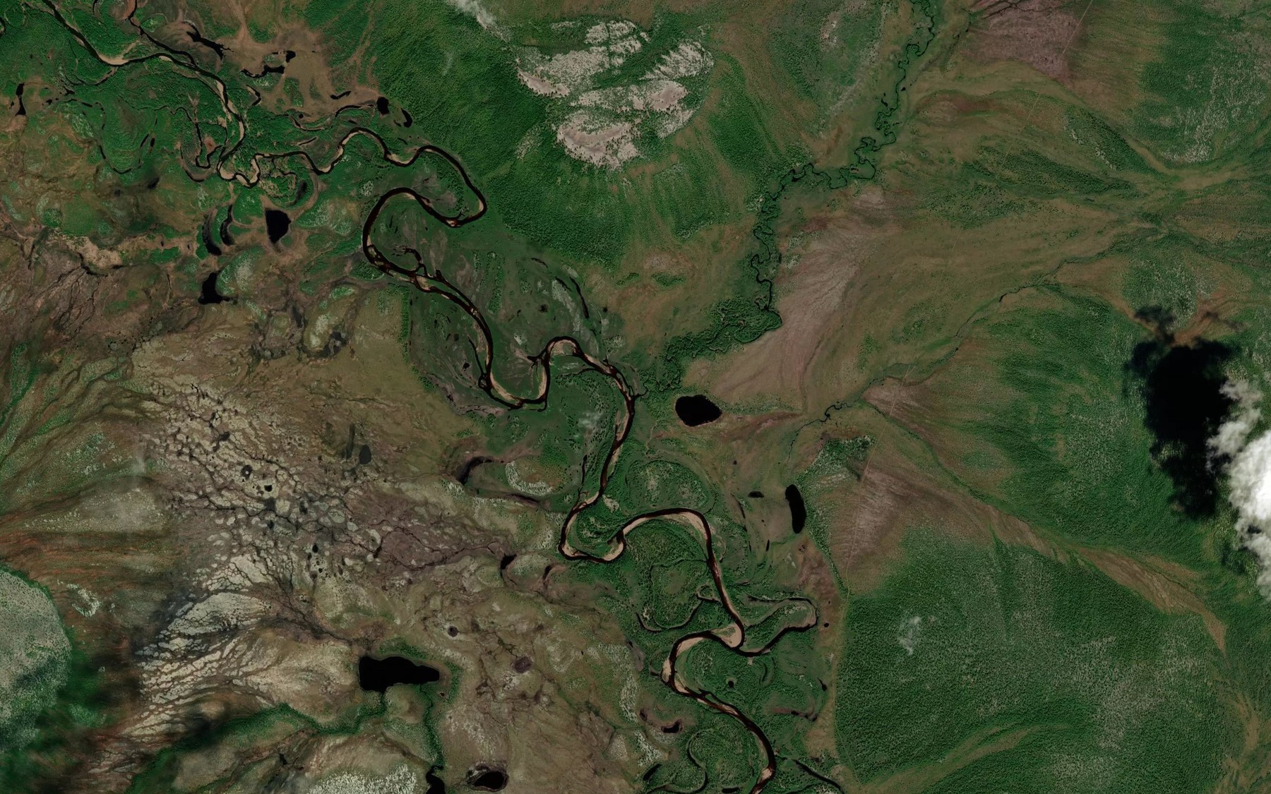 Satellite map of the Malaya Krestovka