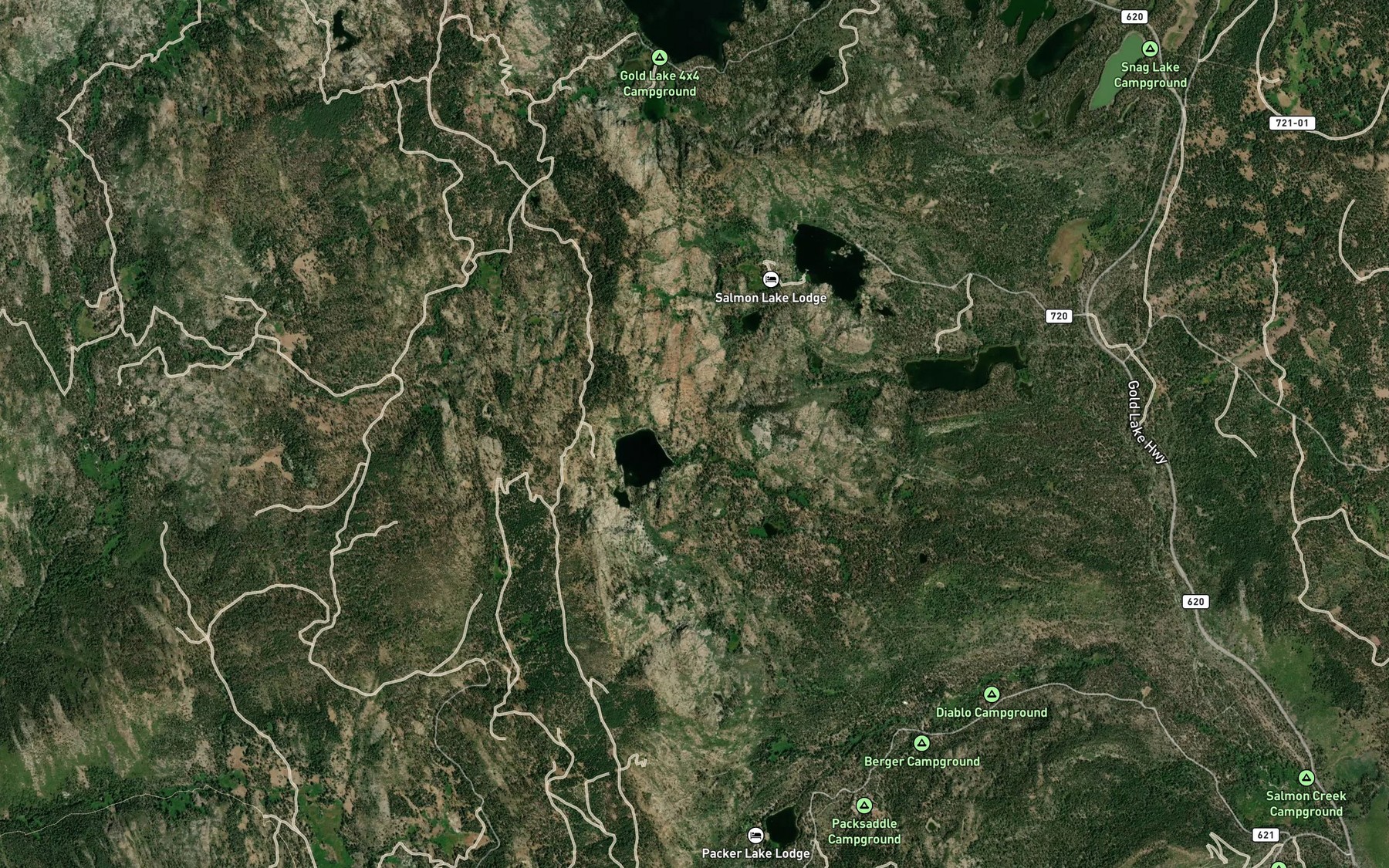 Satellite map of the Deer Lake