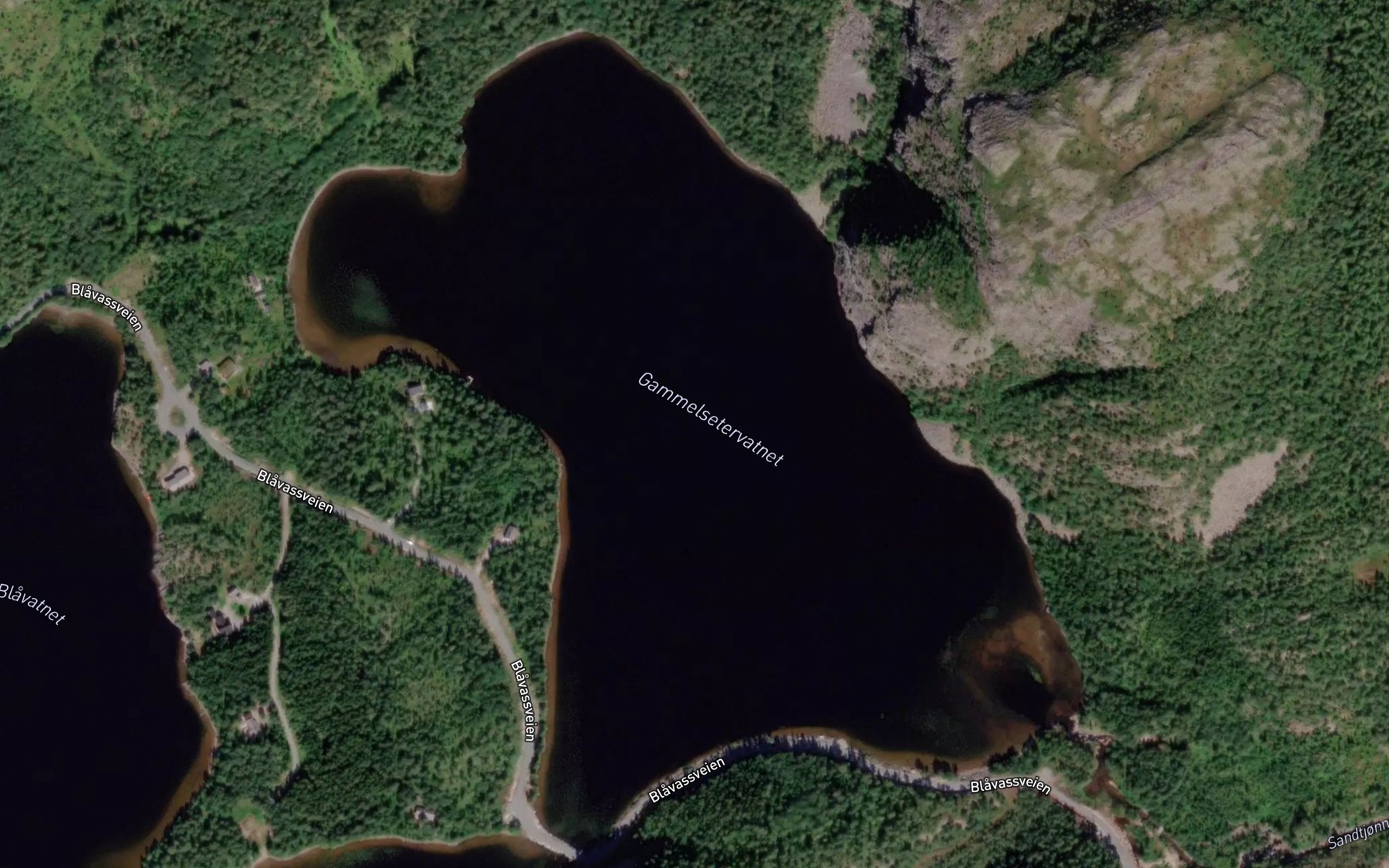 Satellite map of the Gammalsaetervatnet