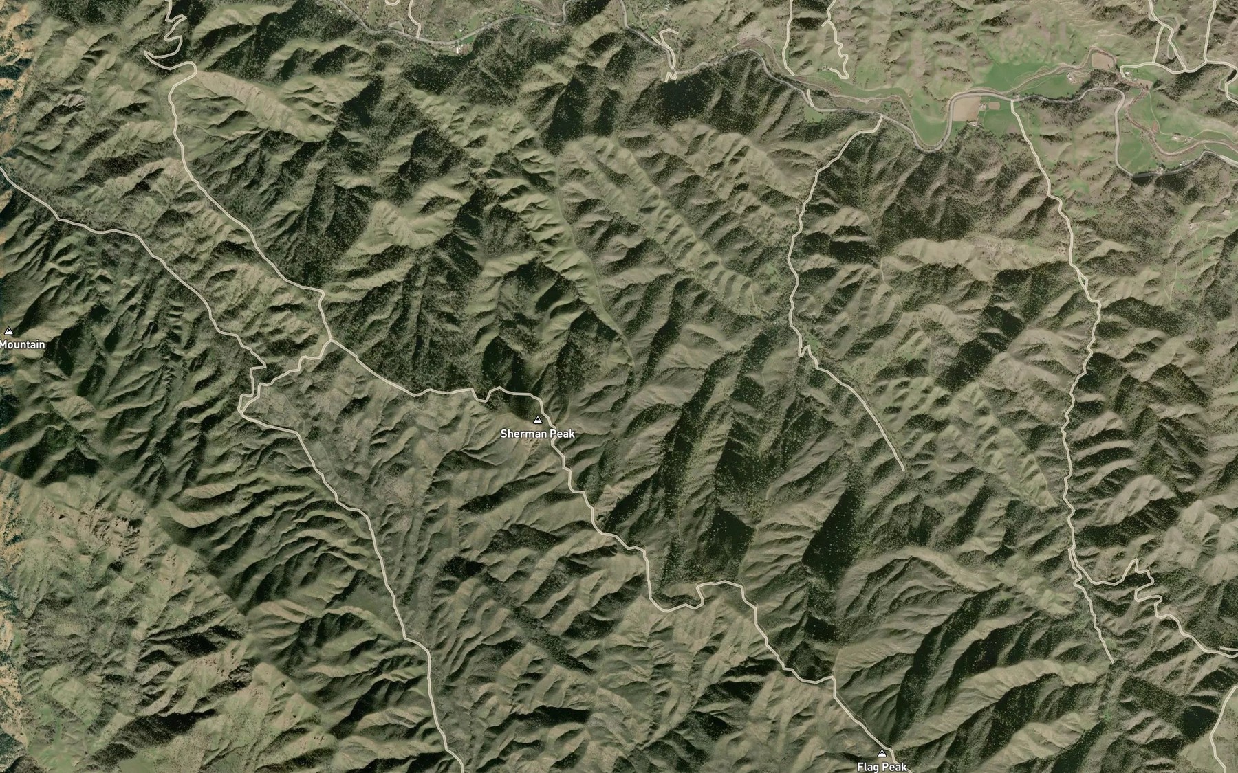 Satellite map of the Goat Spring