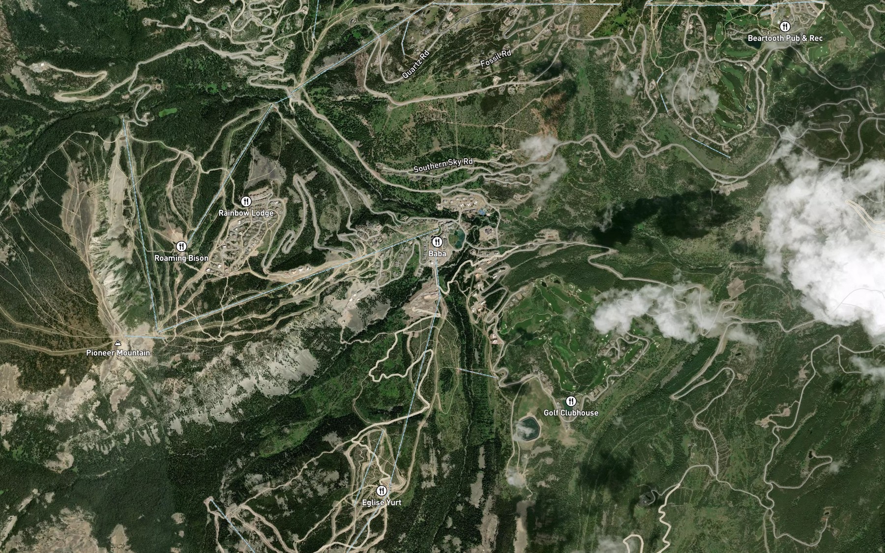 Satellite map of the Third Yellow Mule Creek