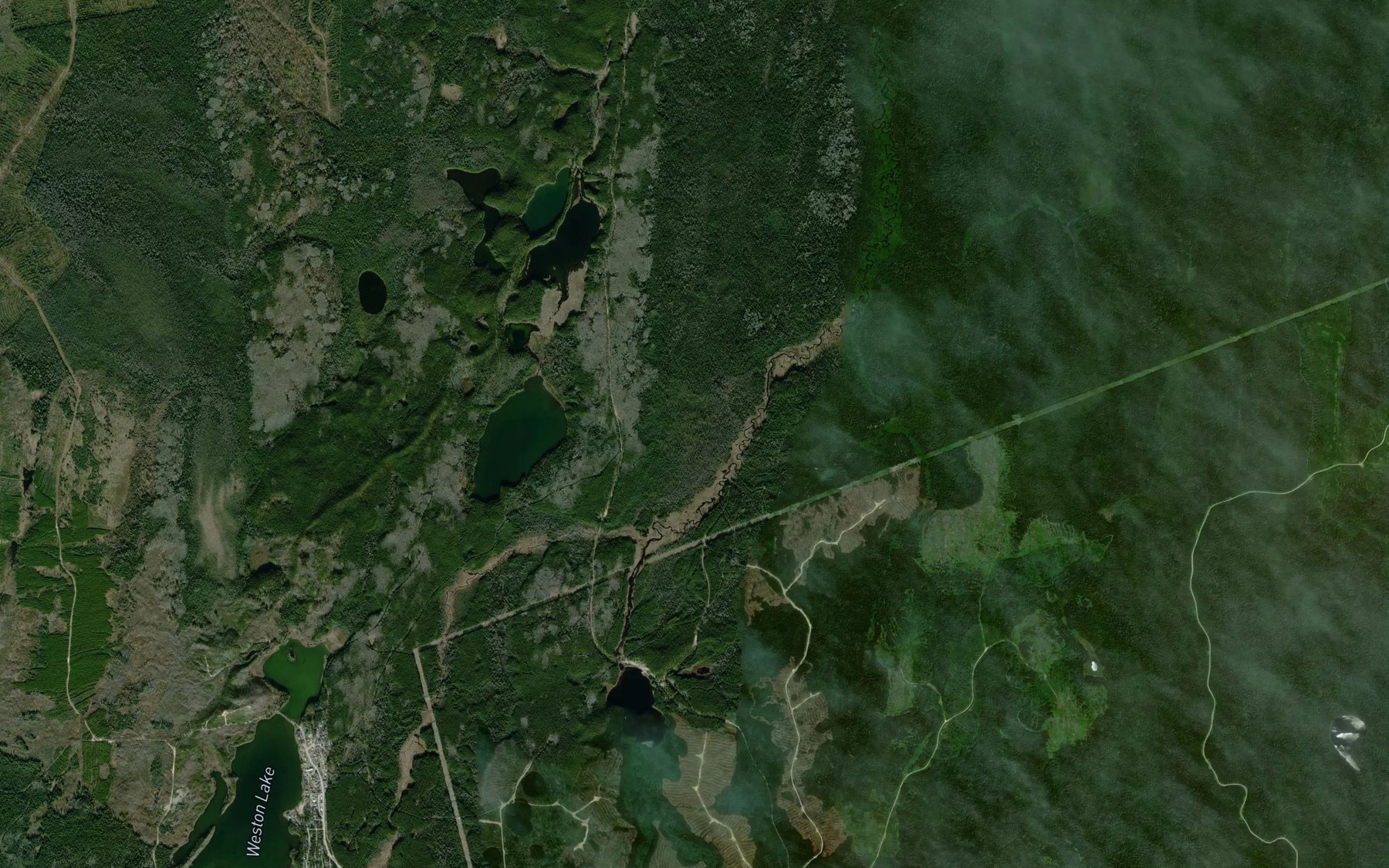 Satellite map of the Sewell Creek