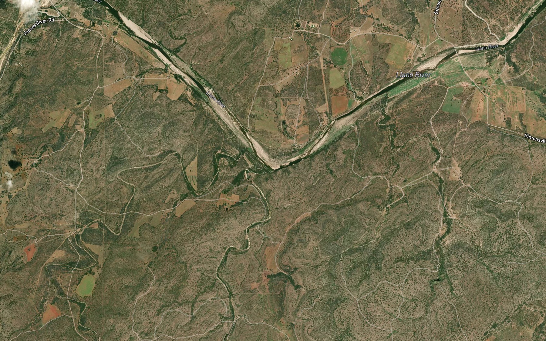 Satellite map of the Panther Creek