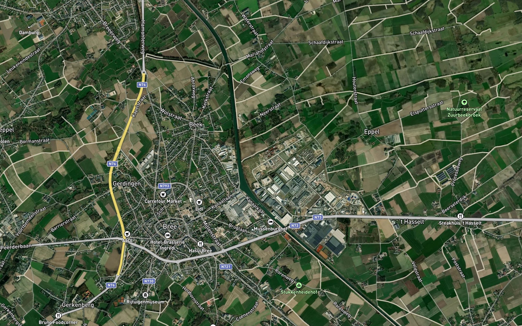 Satellite map of the Gerdingerbeek