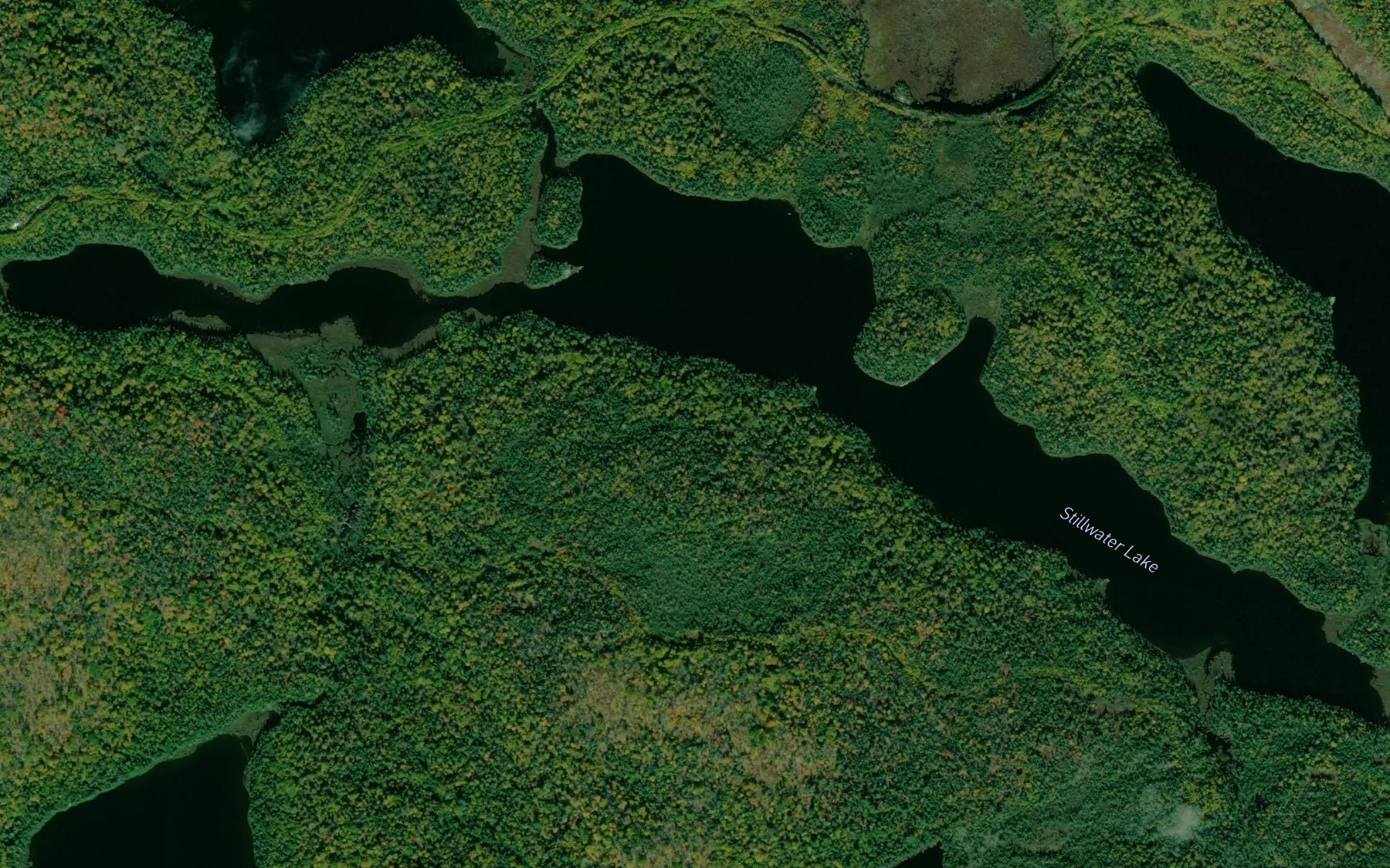 Satellite map of the Stillwater Lake