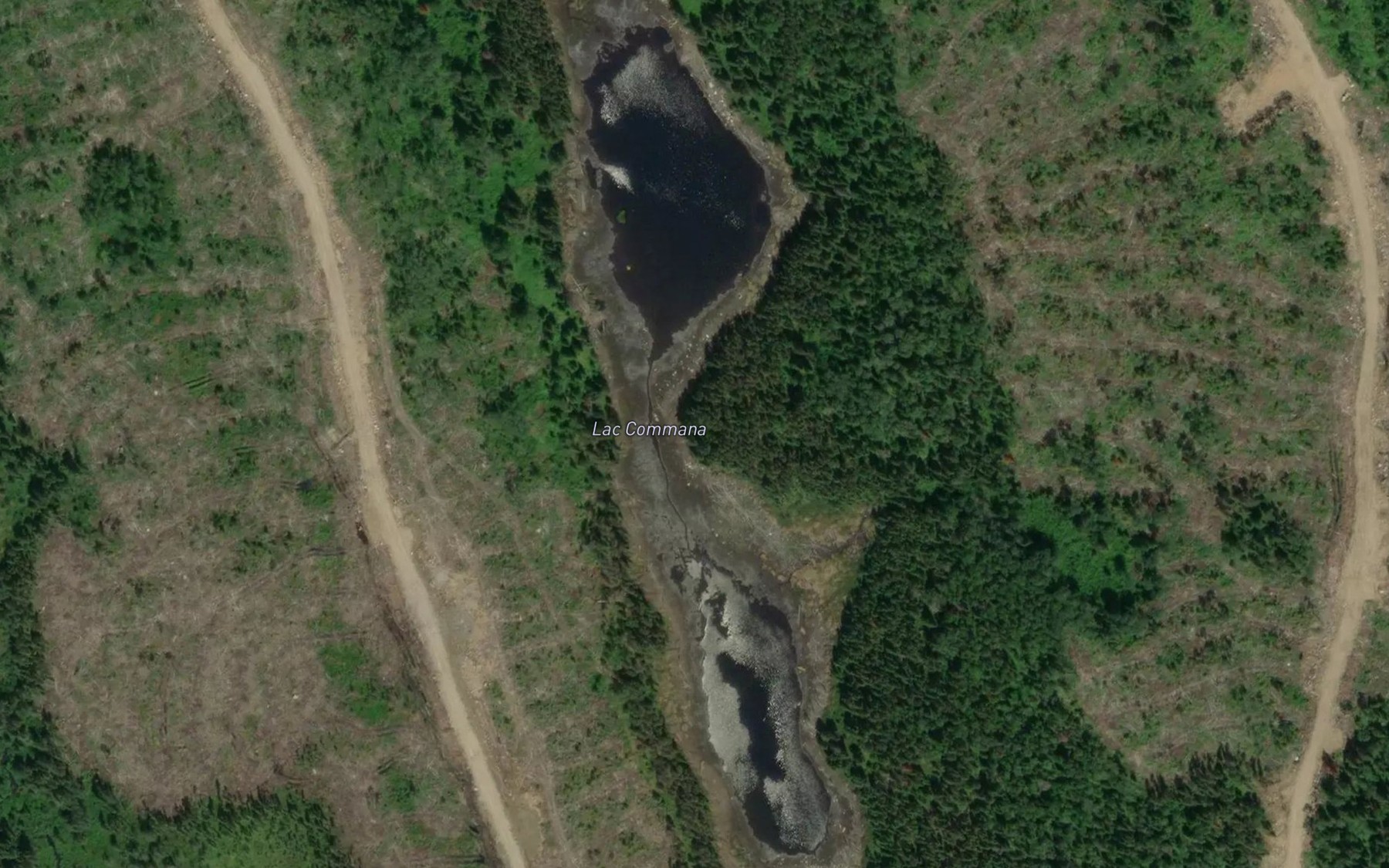 Satellite map of the Lac Commana