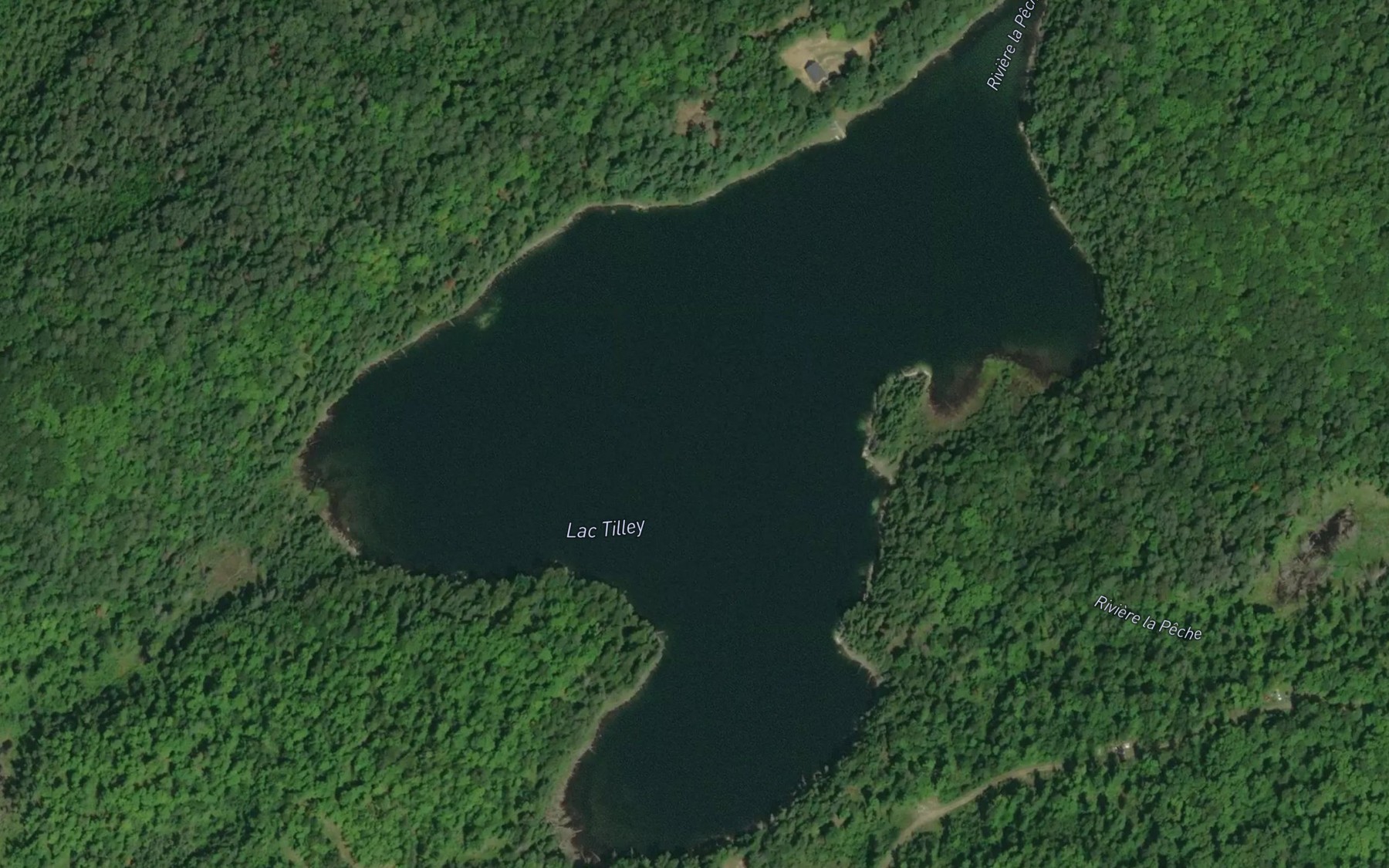 Satellite map of the Lac Tilley