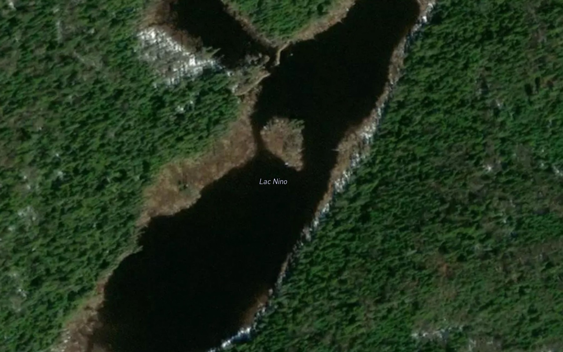 Satellite map of the Lac Nino