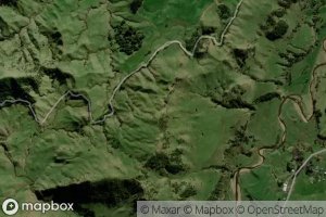 Satellite map of the Motu River