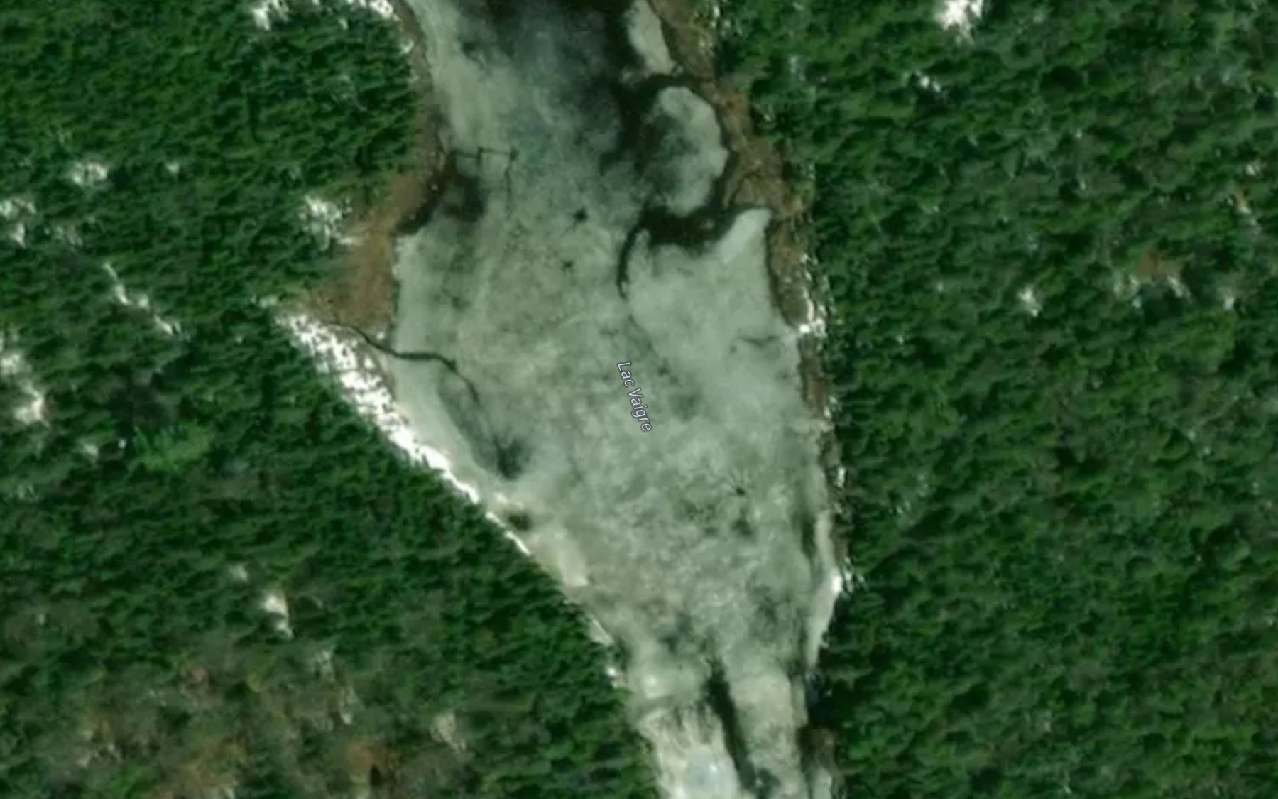 Satellite map of the Lac Vaigre