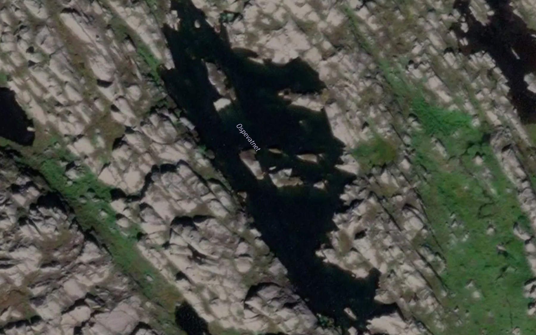 Satellite map of the Ospevatnet