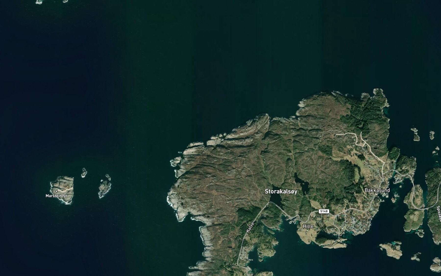 Satellite map of the Hamnene