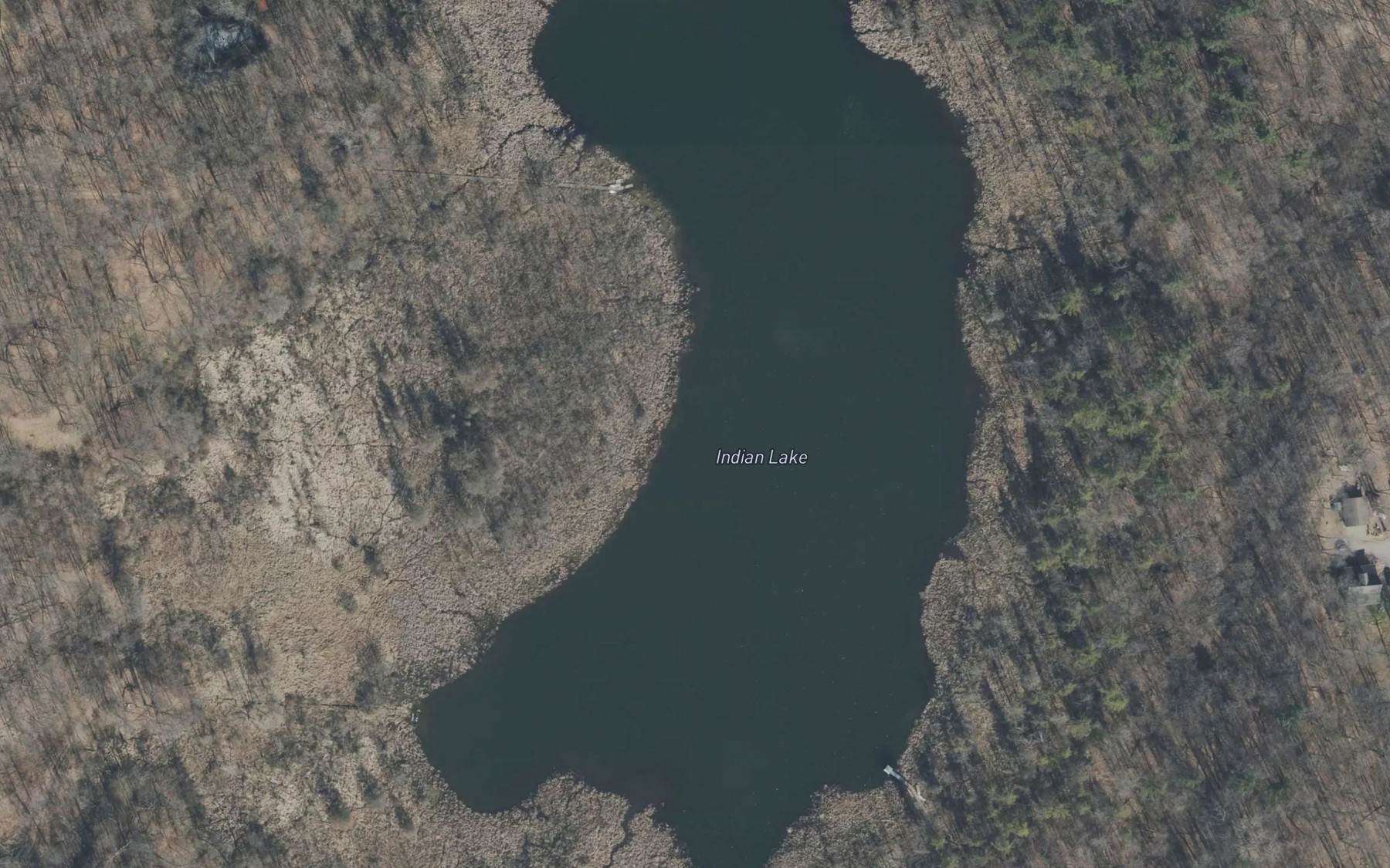 Satellite map of the Indian Lake