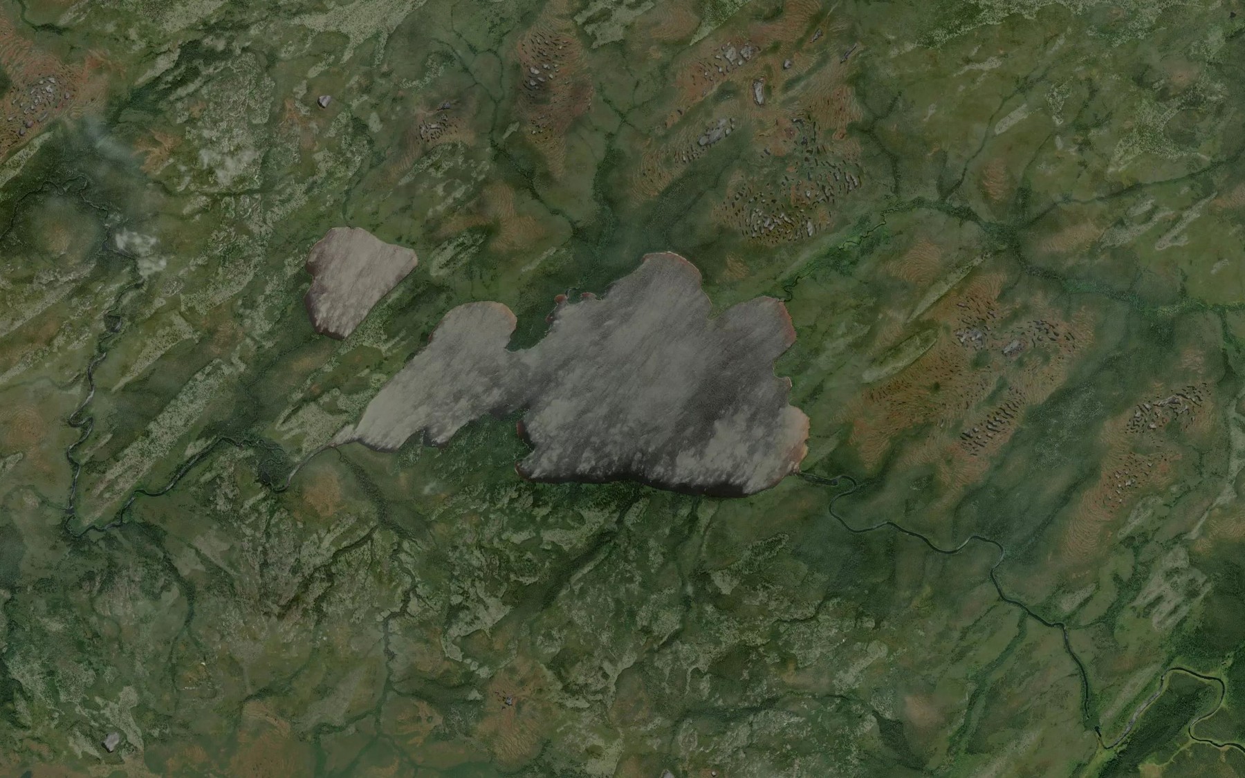 Satellite map of the Lac Cherommet
