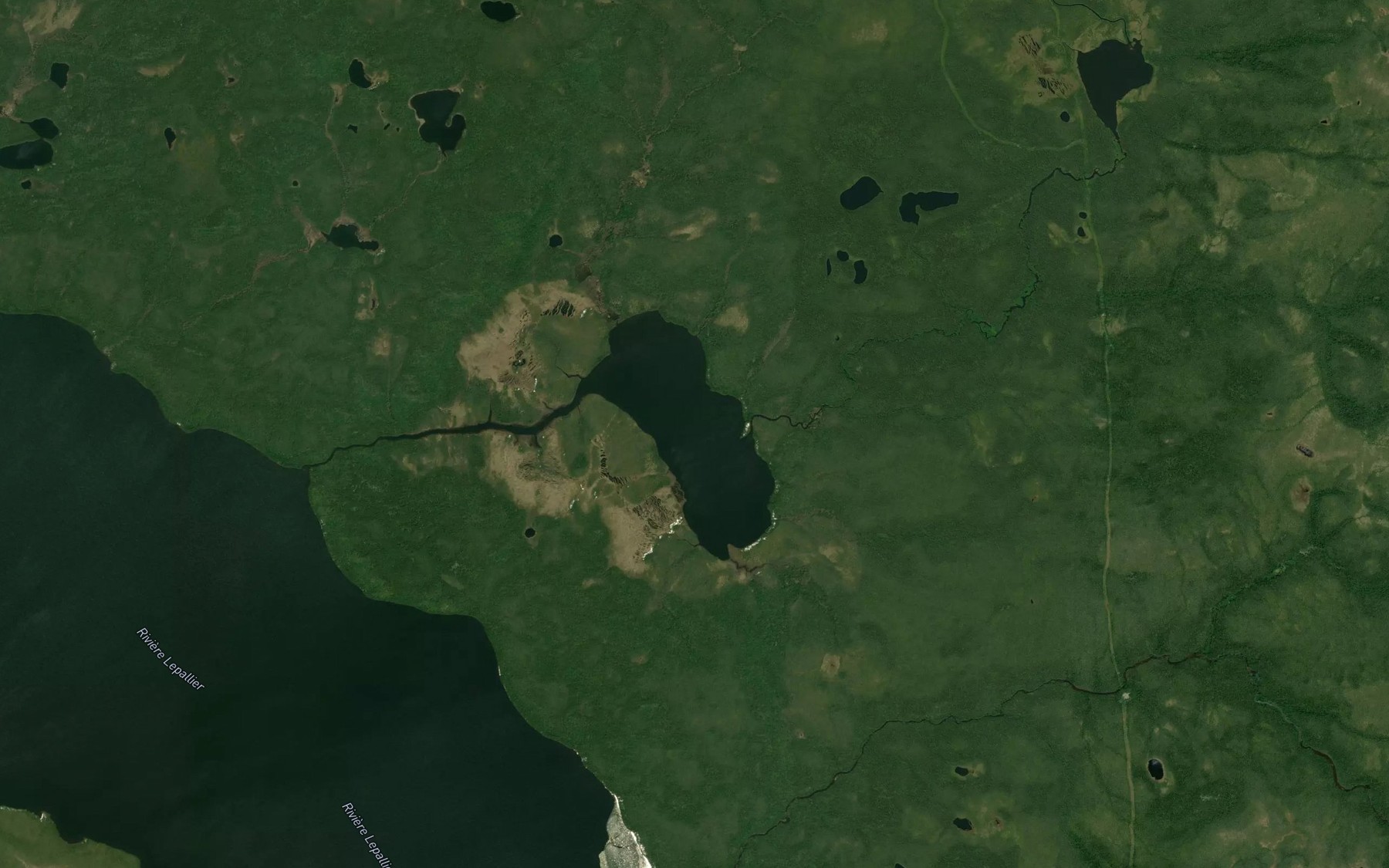 Satellite map of the Lac Gruet