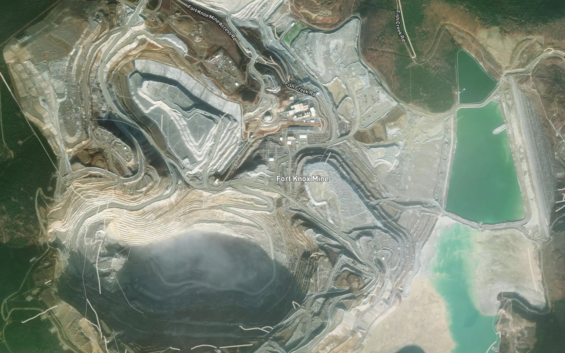 Satellite map of the Melba Creek