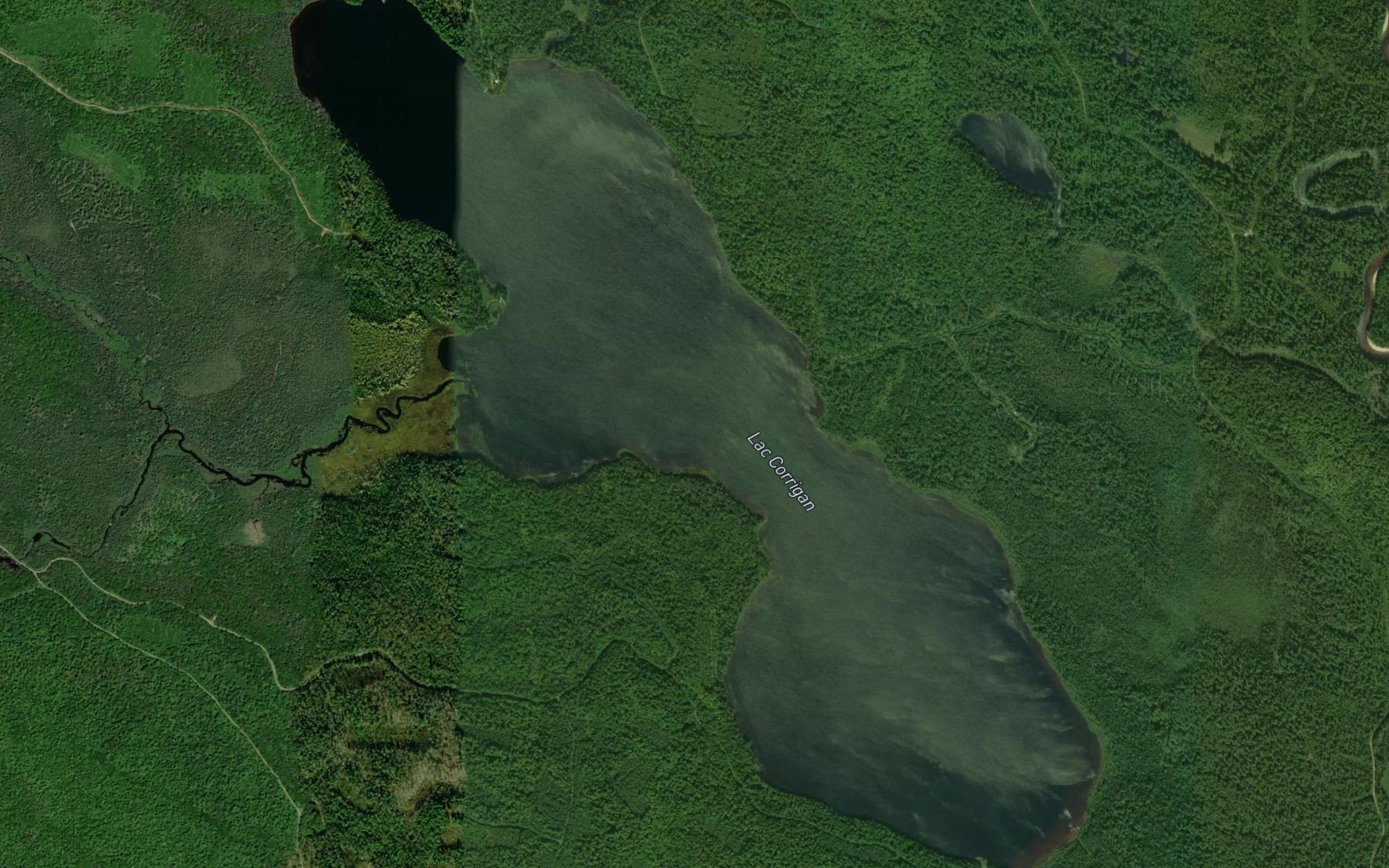 Satellite map of the Lac Corrigan