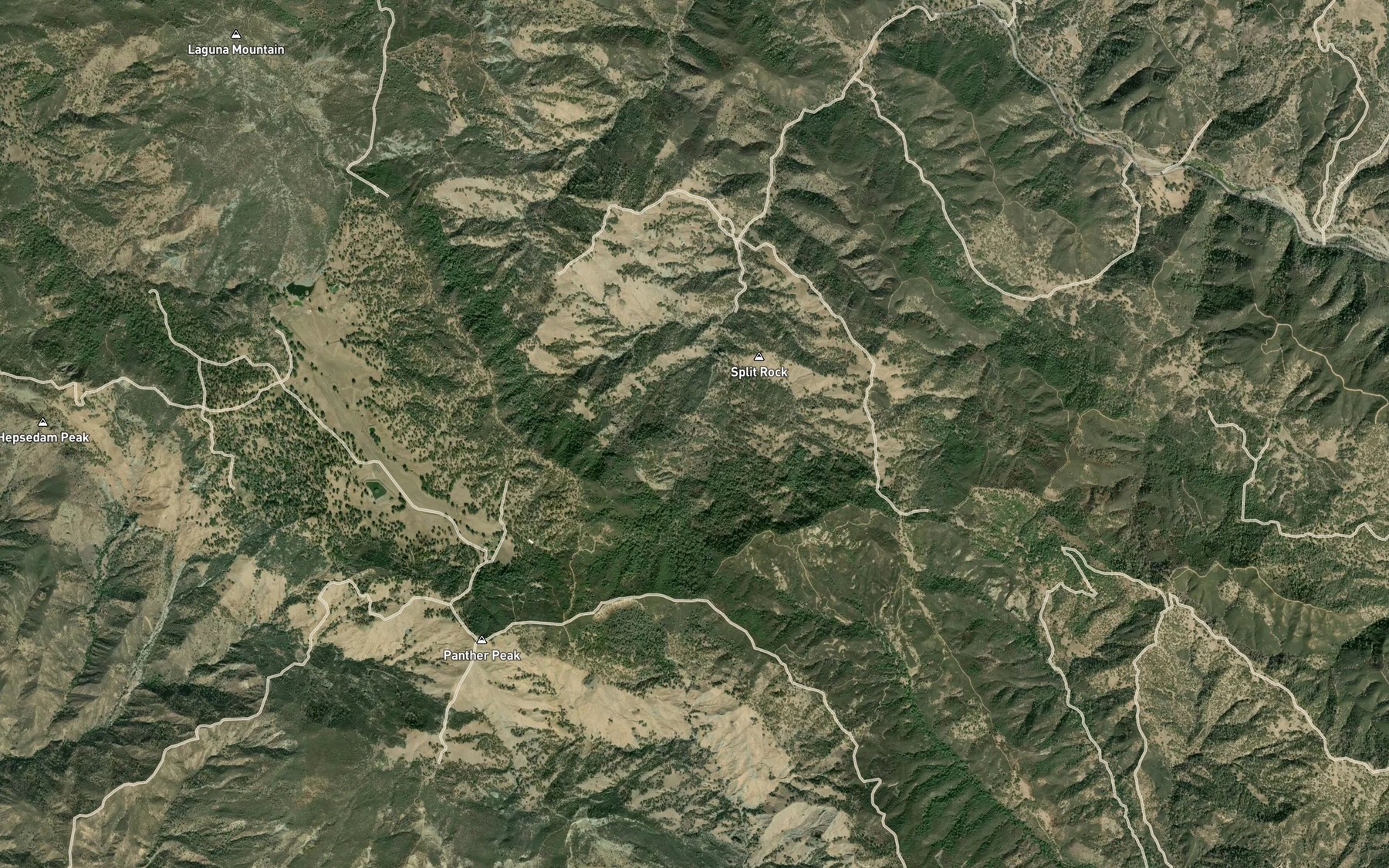 Satellite map of the Cedar Spring