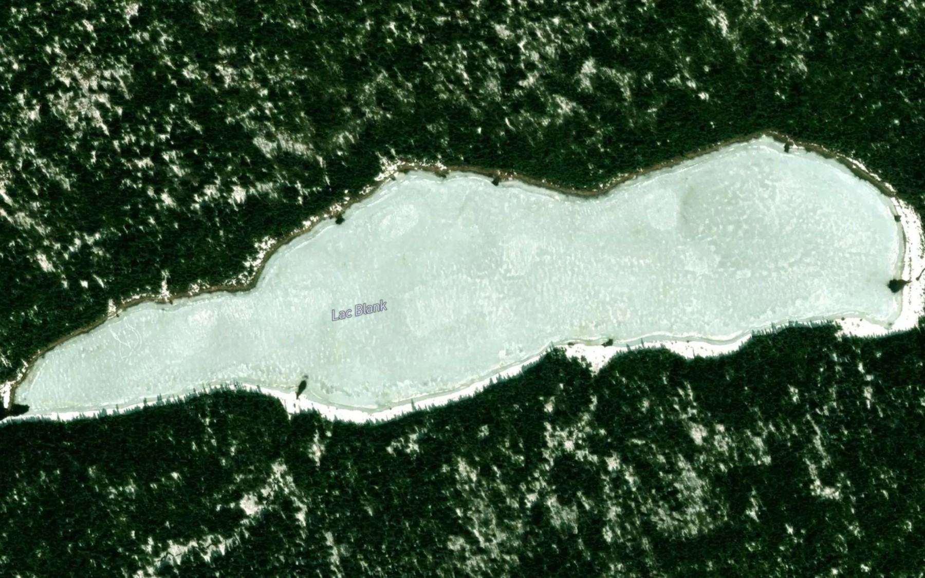 Satellite map of the Lac Blank
