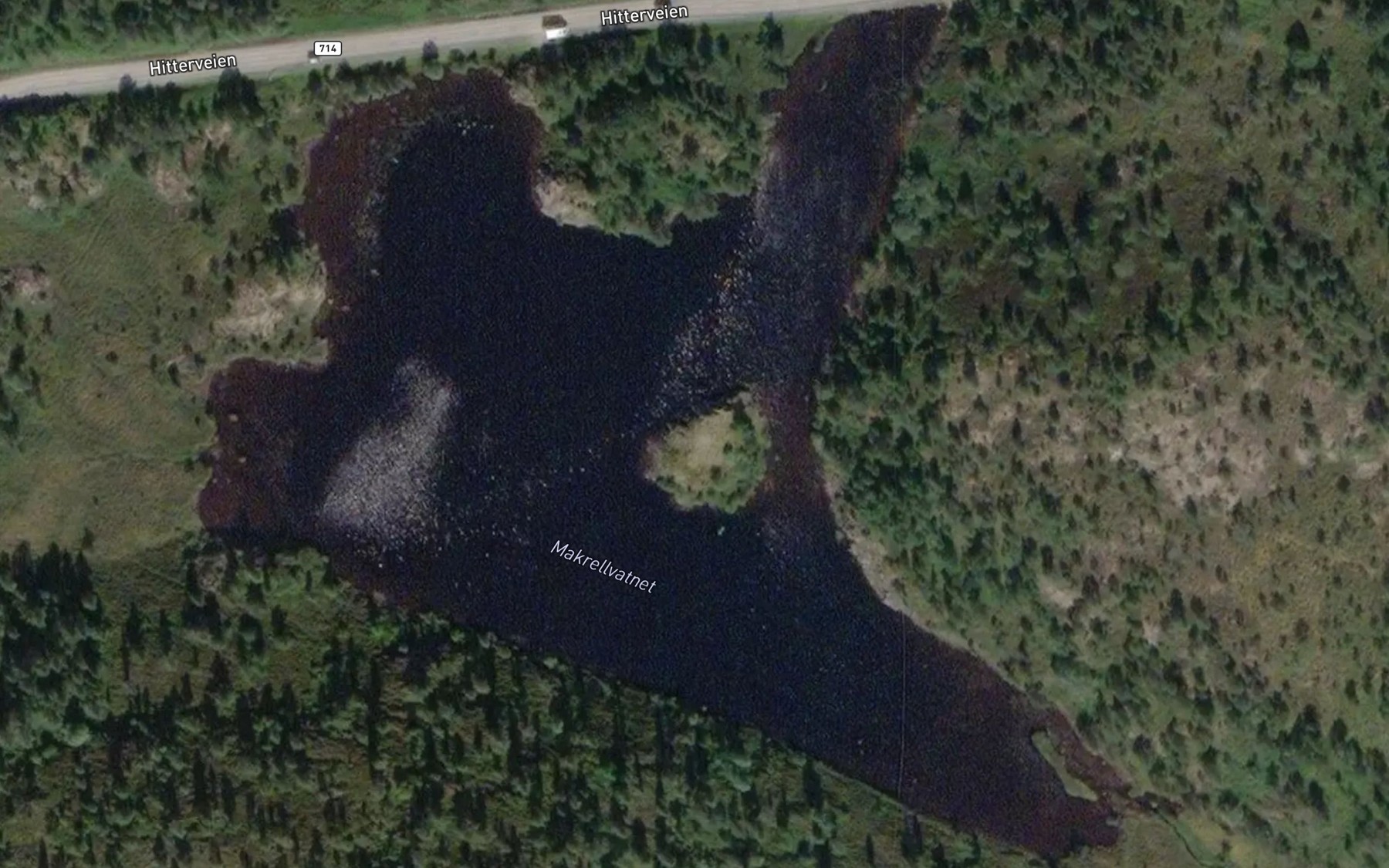 Satellite map of the Makrellvatnet