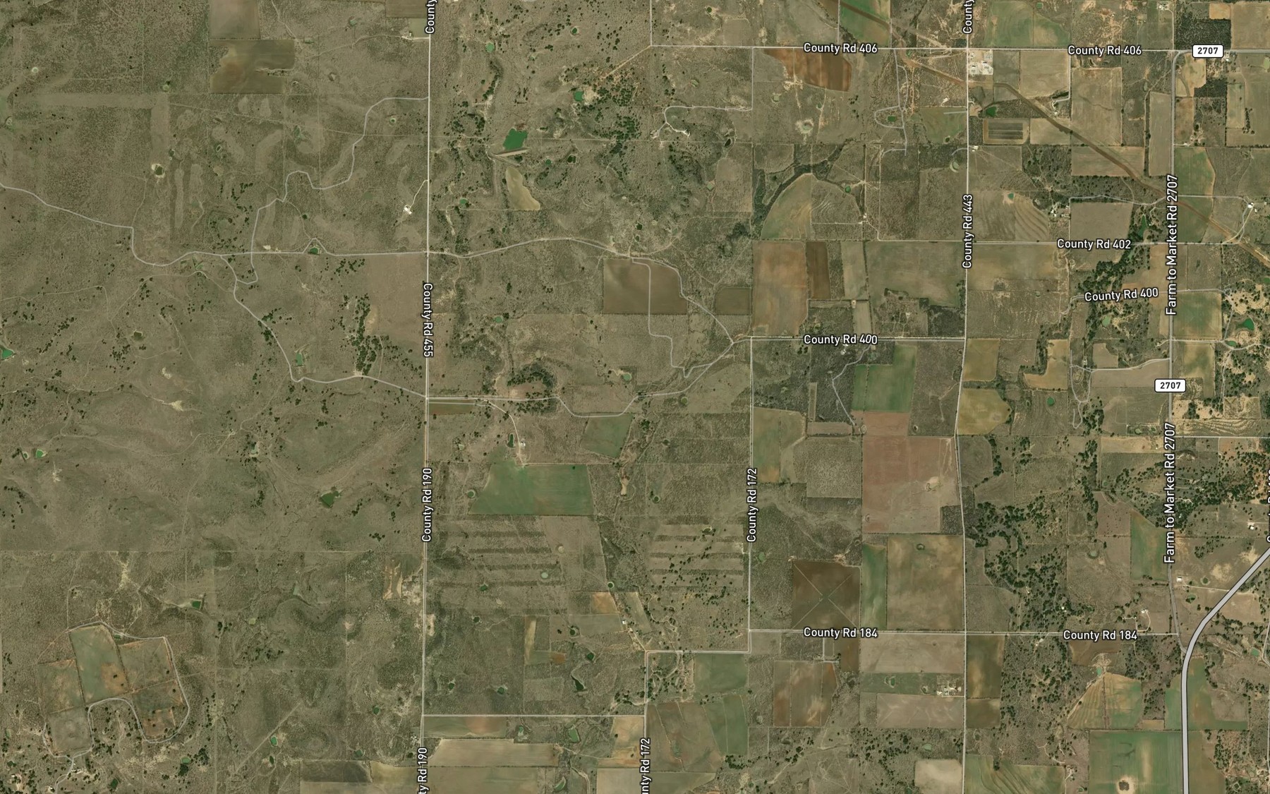 Satellite map of the Live Oak Branch