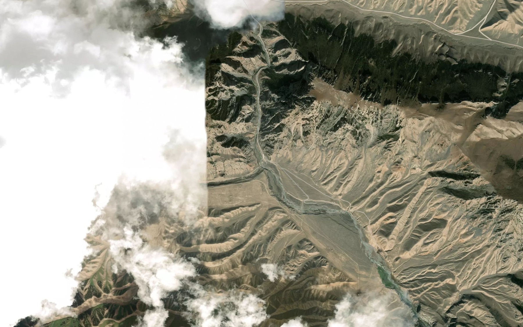 Satellite map of the Korgo