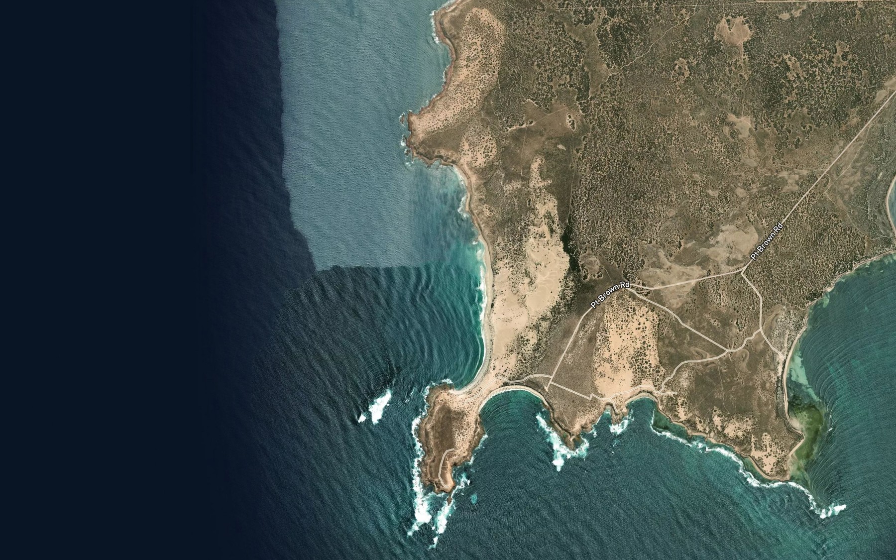Satellite map of the Saint Mary Bay