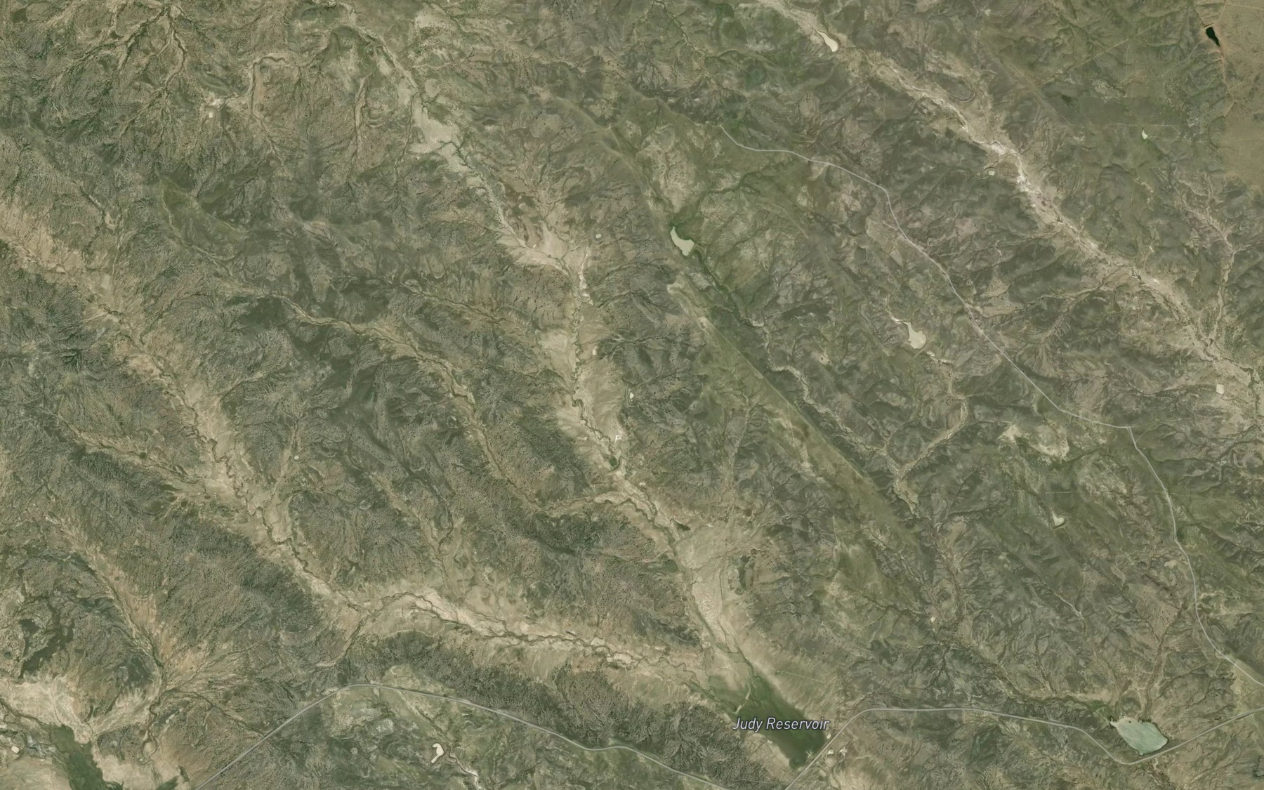 Satellite map of the Trish Reservoir