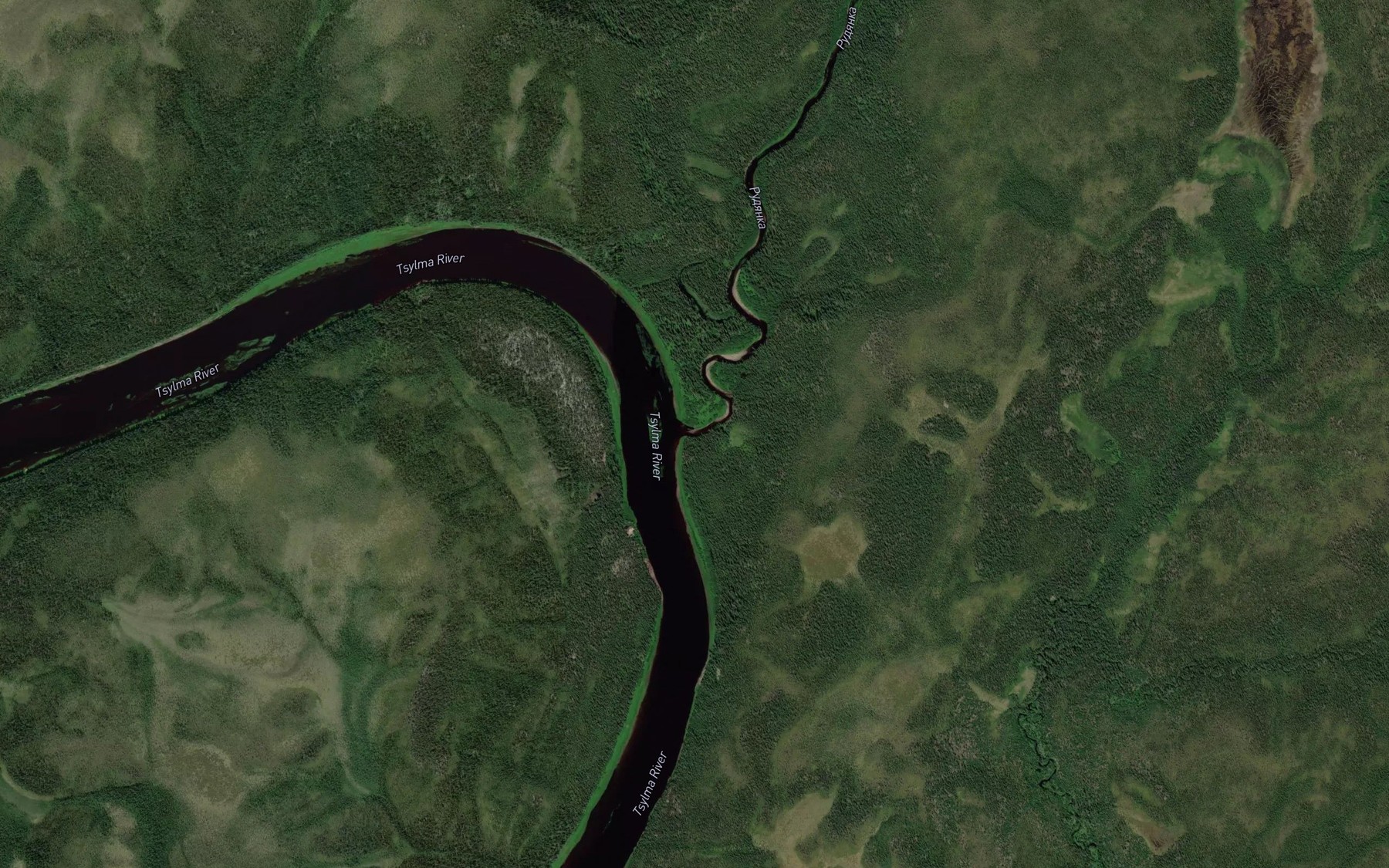 Satellite map of the Rudyanka