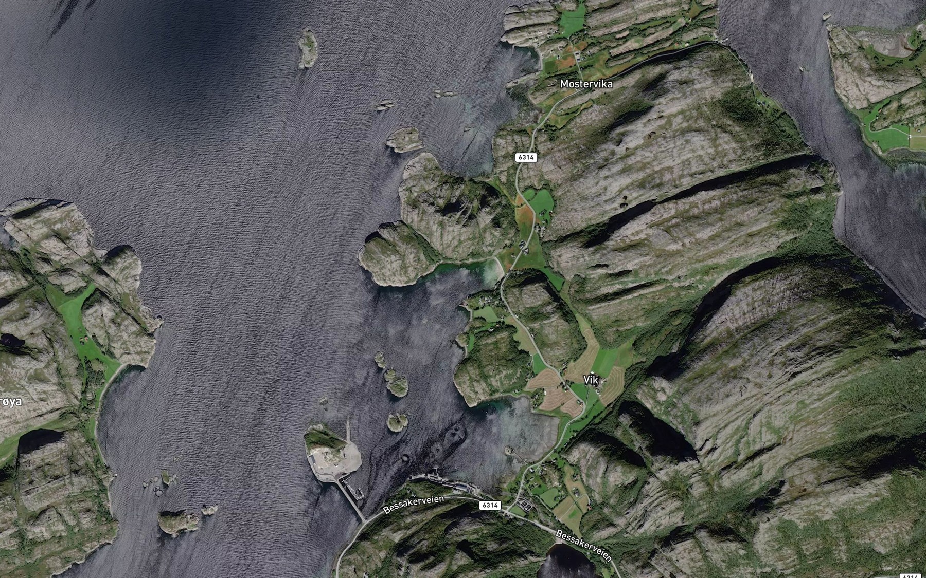 Satellite map of the Aunvika