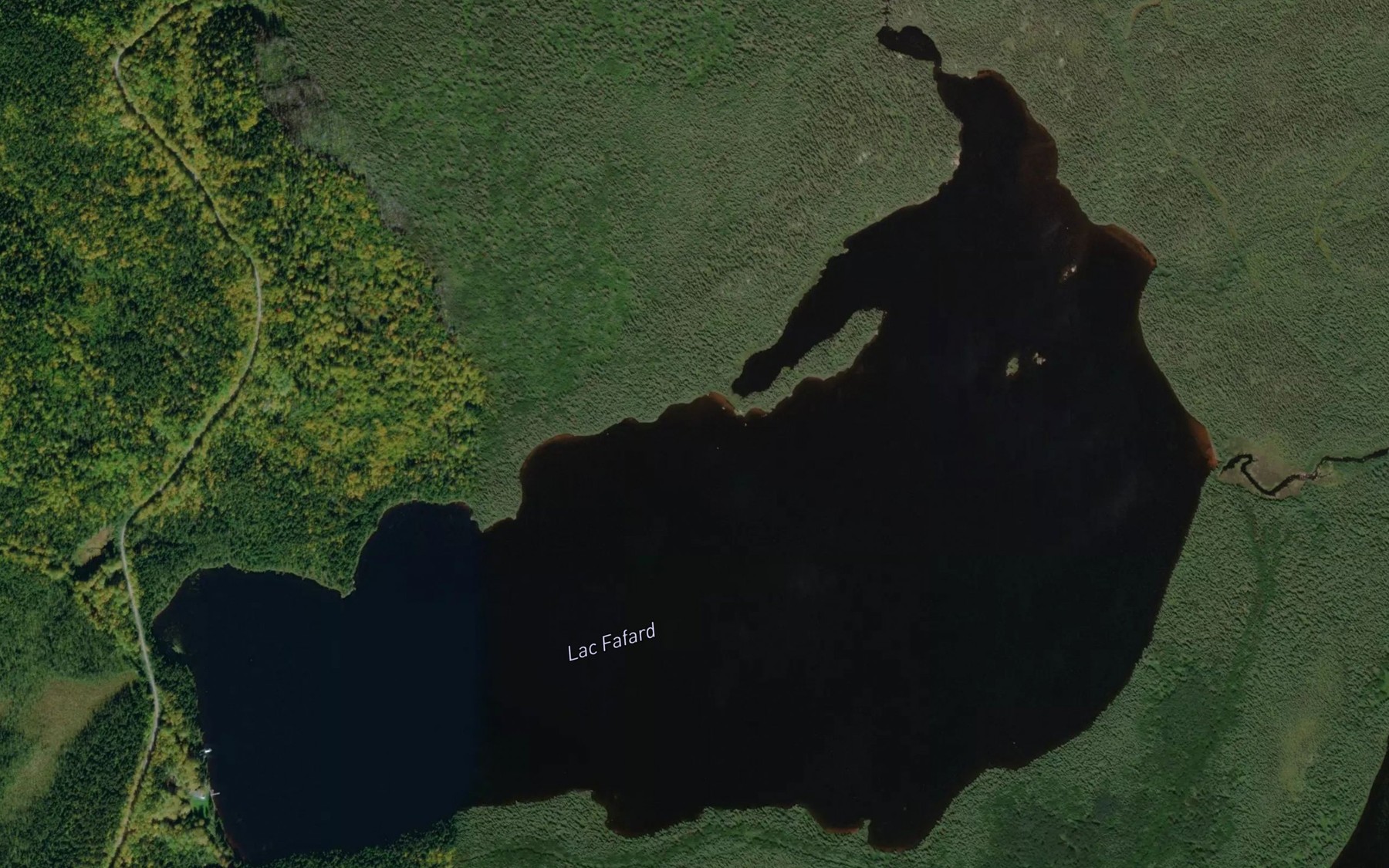 Satellite map of the Lac Fafard