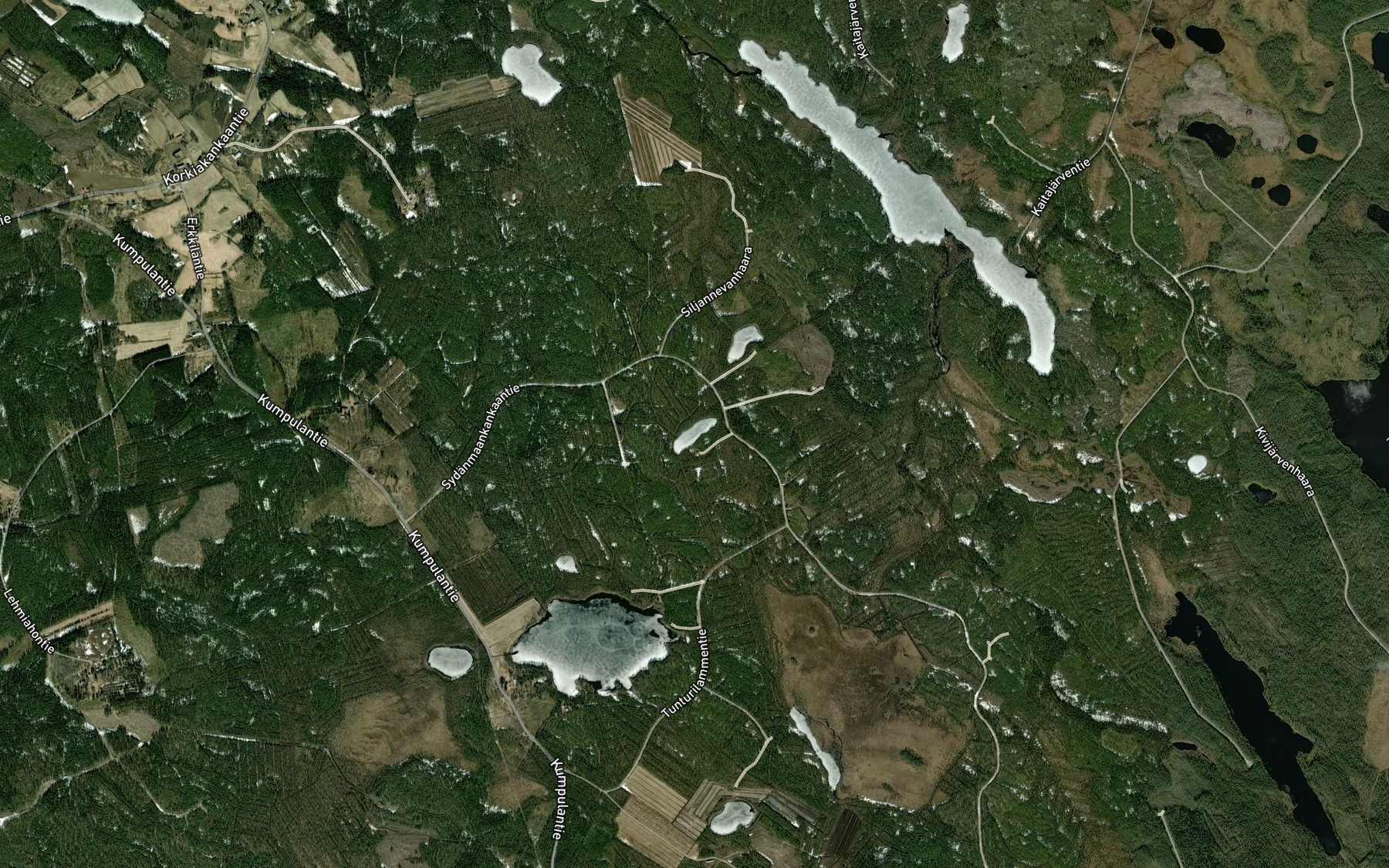 Satellite map of the Karhulampi