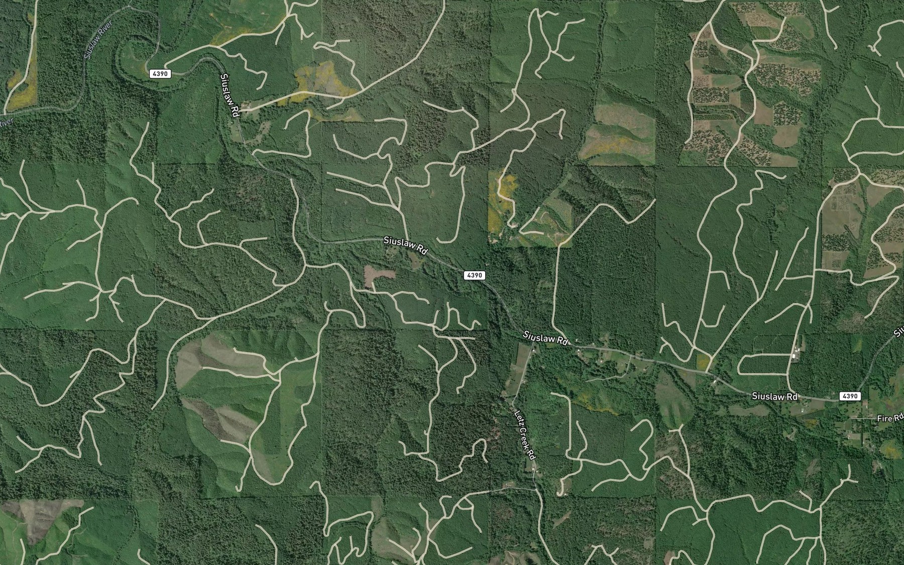 Satellite map of the Fawn Creek