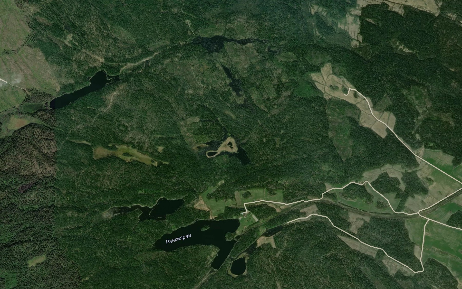 Satellite map of the Ozero Sarsalampi