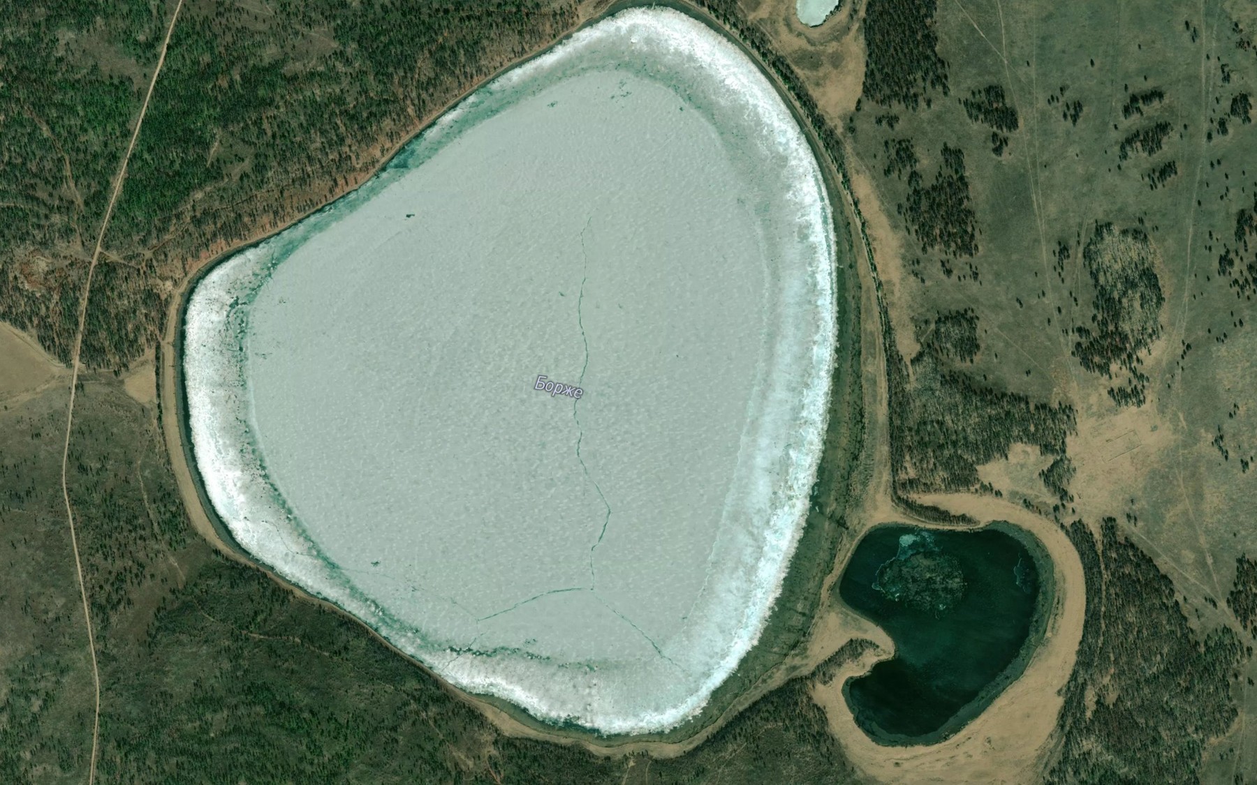 Satellite map of the Ozero Borzhe